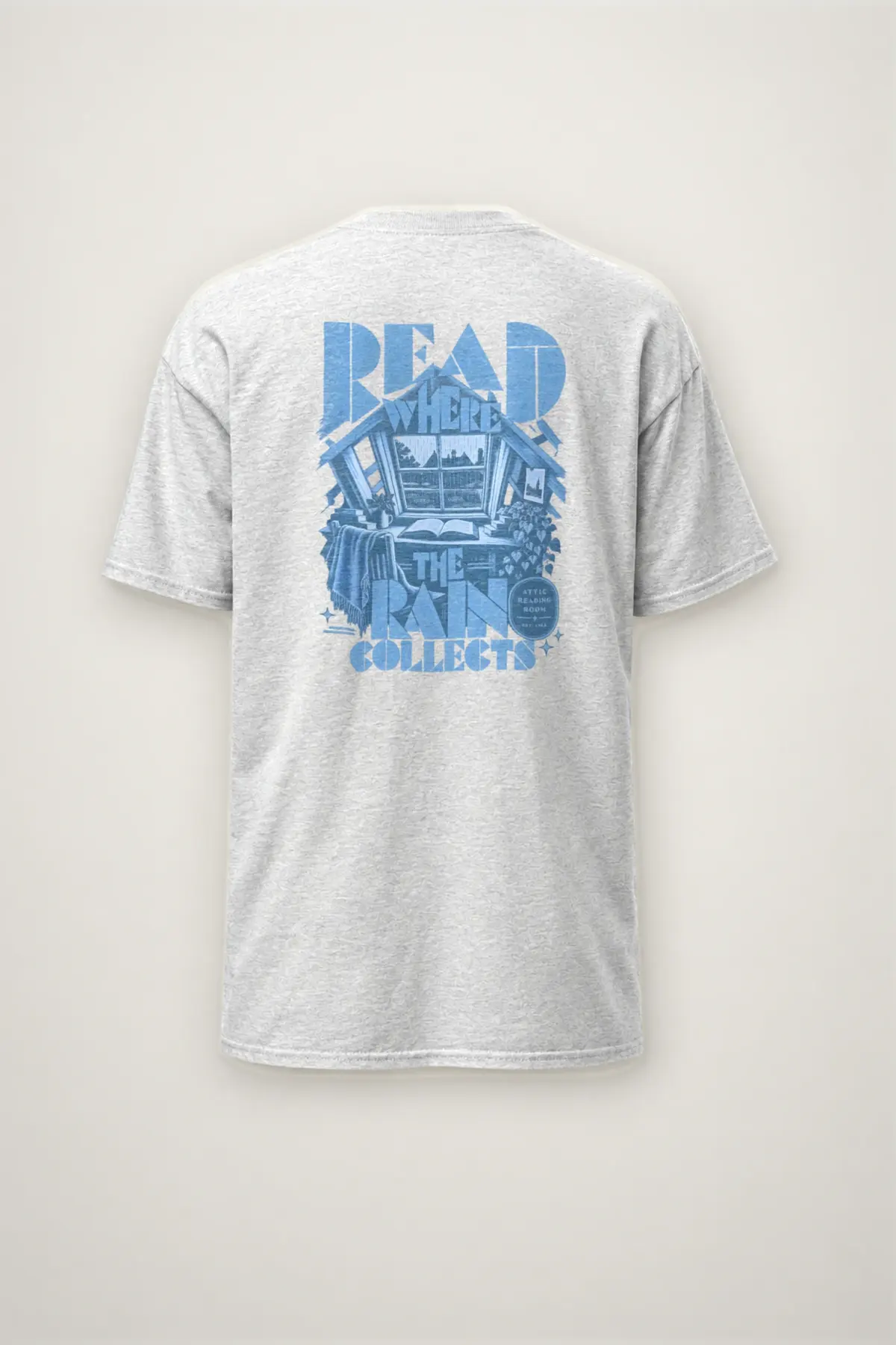 "Read Where the Rain Collects" Heavyweight Unisex Crewneck T-shirt