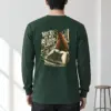 "Reading Light Cat" Unisex Longsleeve T-shirt