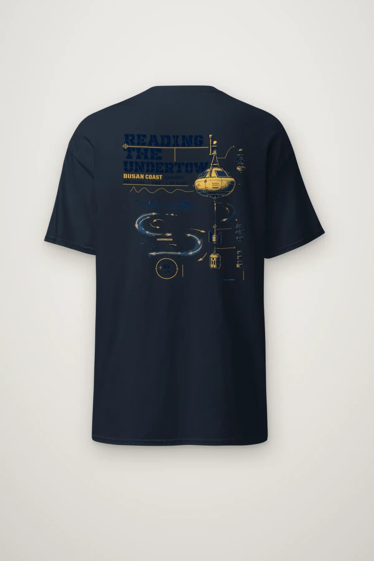 "Reading the Undertow" Heavyweight Unisex Crewneck T-shirt
