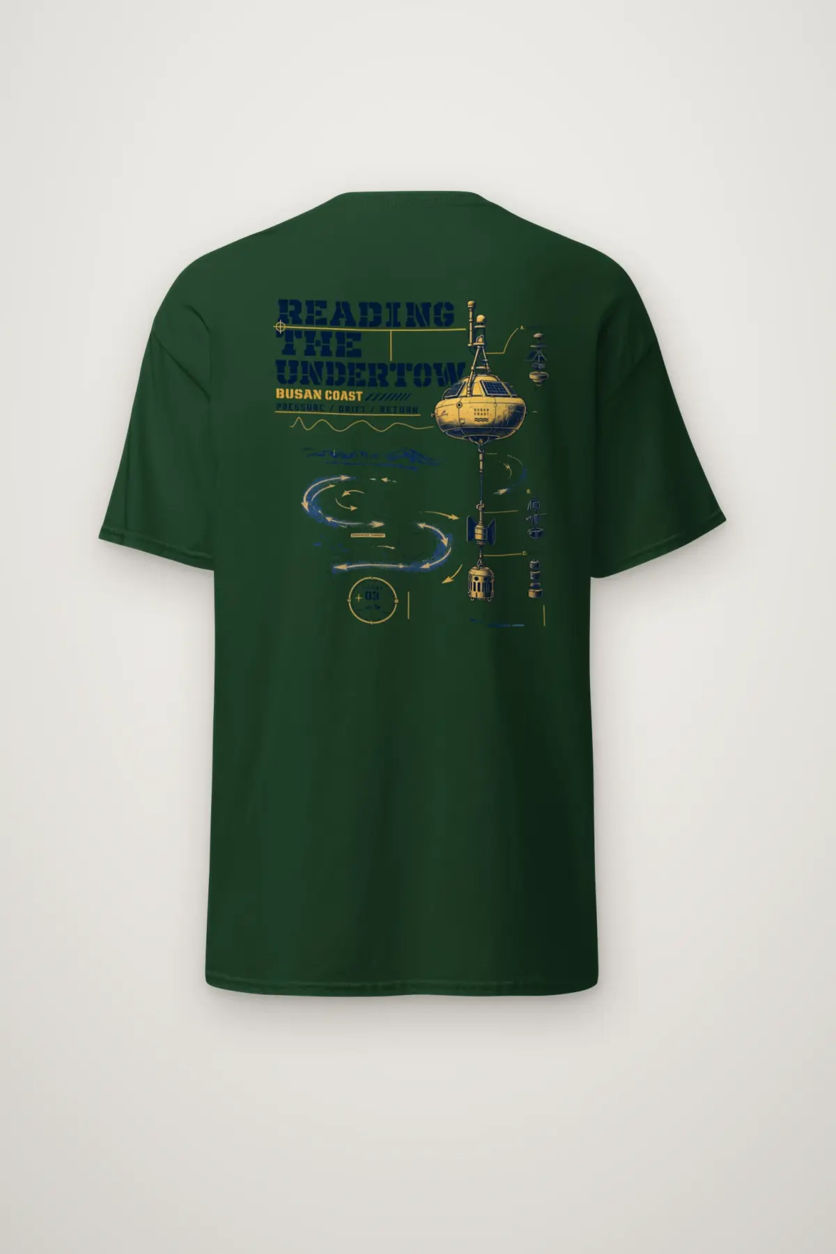 "Reading the Undertow" Heavyweight Unisex Crewneck T-shirt