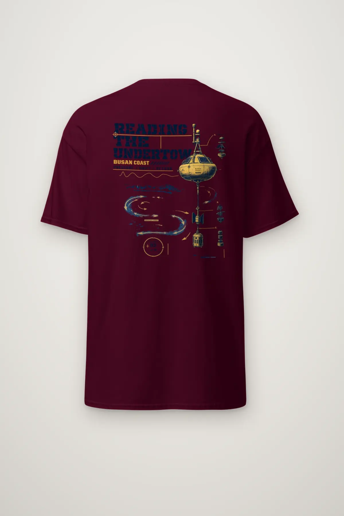 "Reading the Undertow" Heavyweight Unisex Crewneck T-shirt