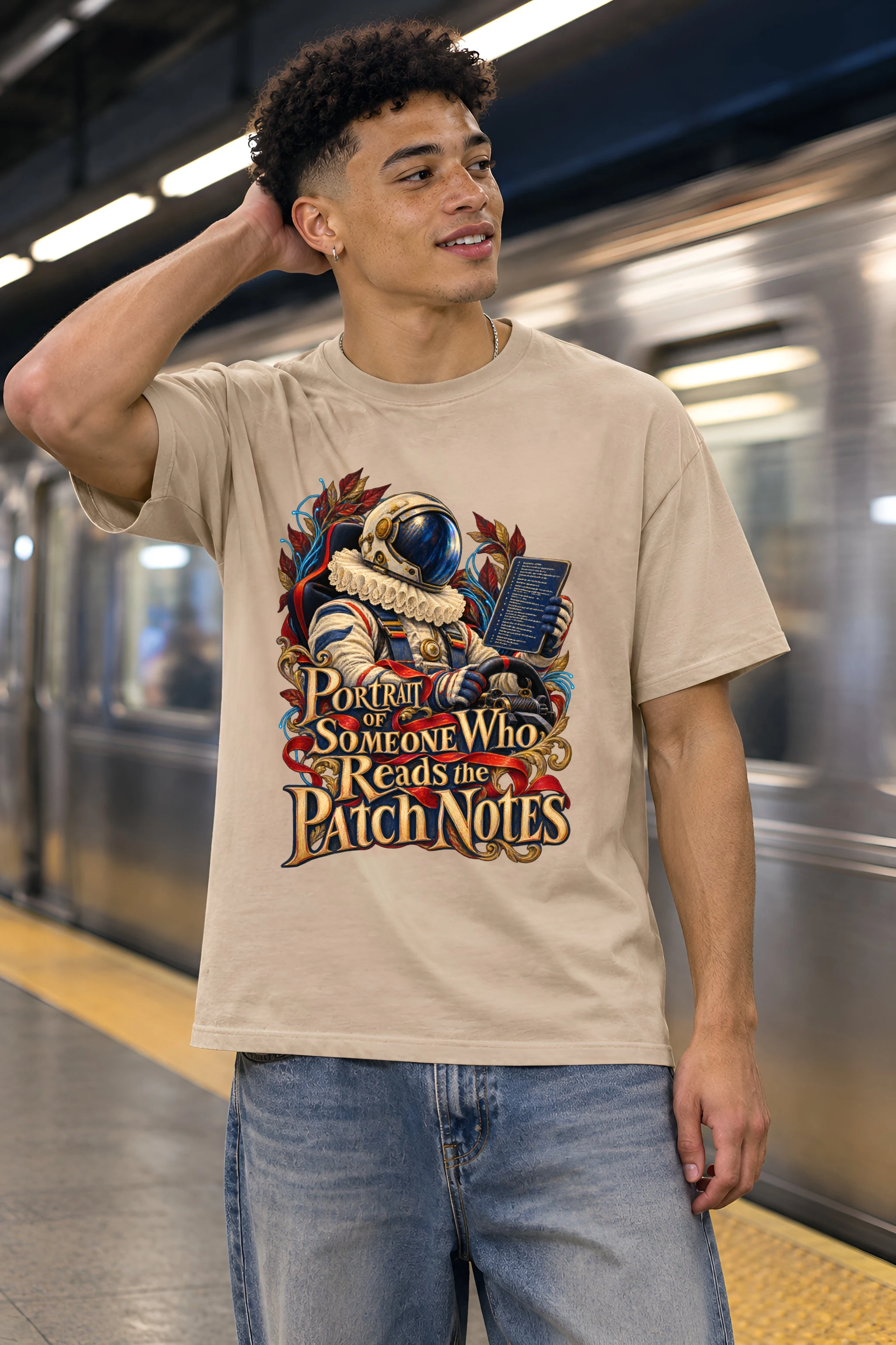 "Reads the Patch Notes" Heavyweight Unisex Crewneck T-shirt