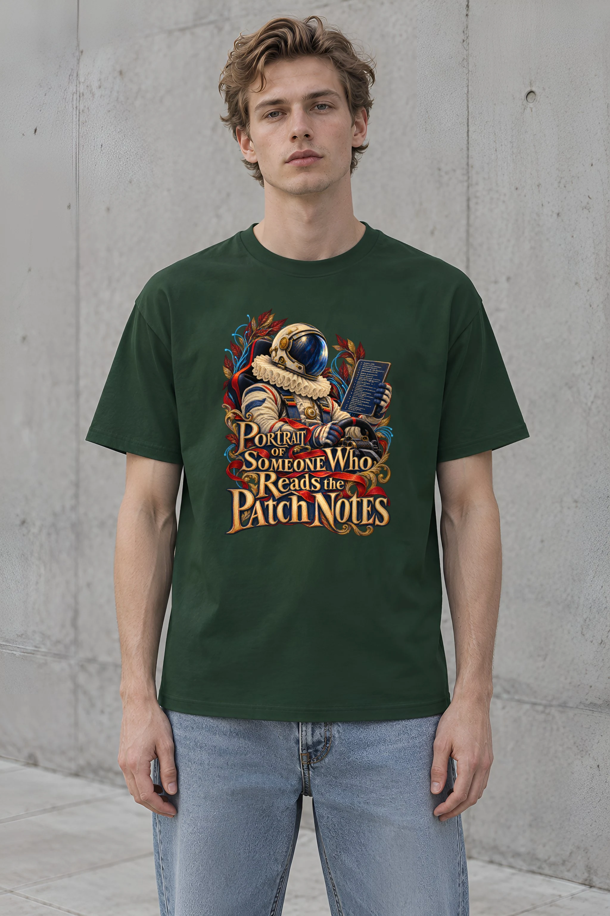 "Reads the Patch Notes" Heavyweight Unisex Crewneck T-shirt