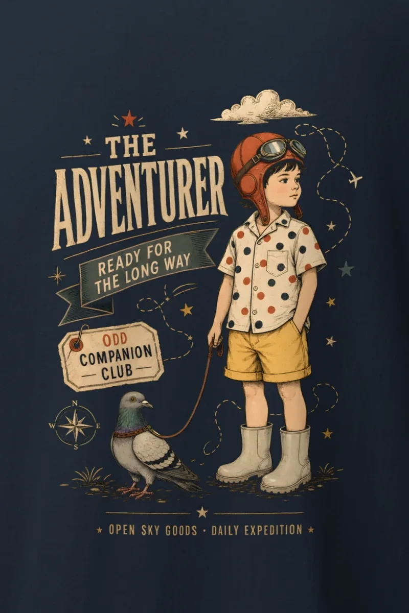 "Ready For The Long Way" Heavyweight Unisex Crewneck T-shirt