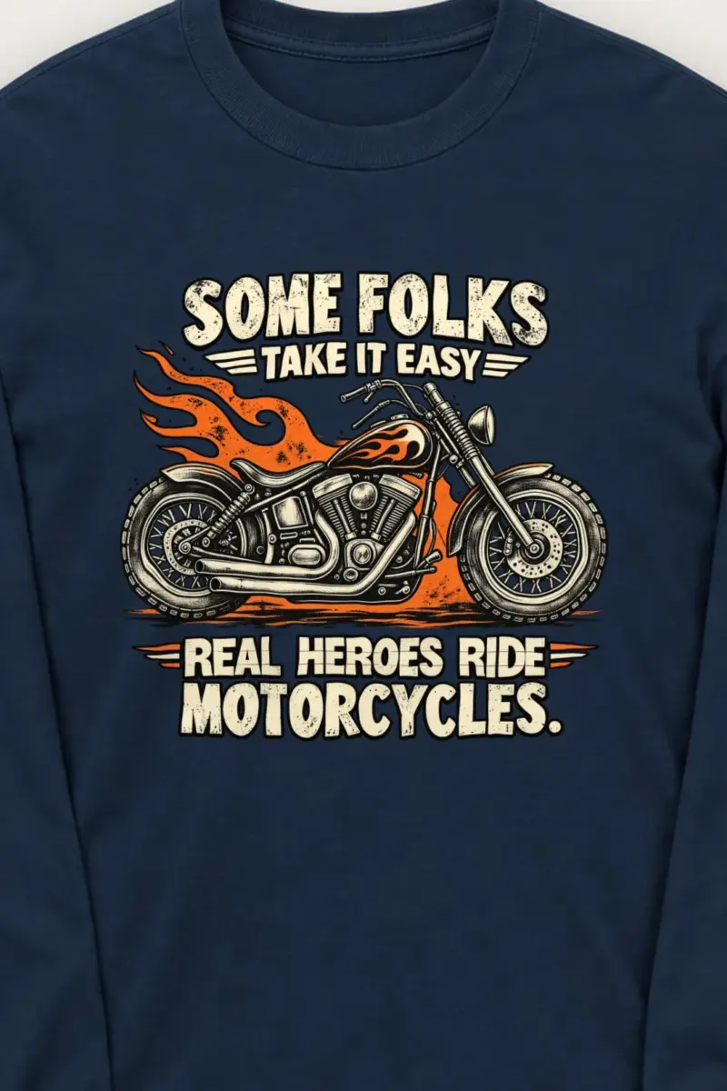 "Real Heroes Ride" Unisex Longsleeve T-shirt