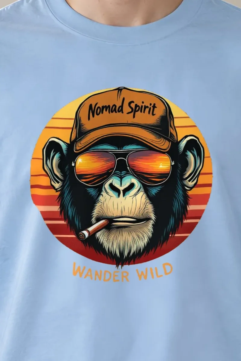 "Rebel Safari" Unisex Longsleeve T-shirt - the graphic up close