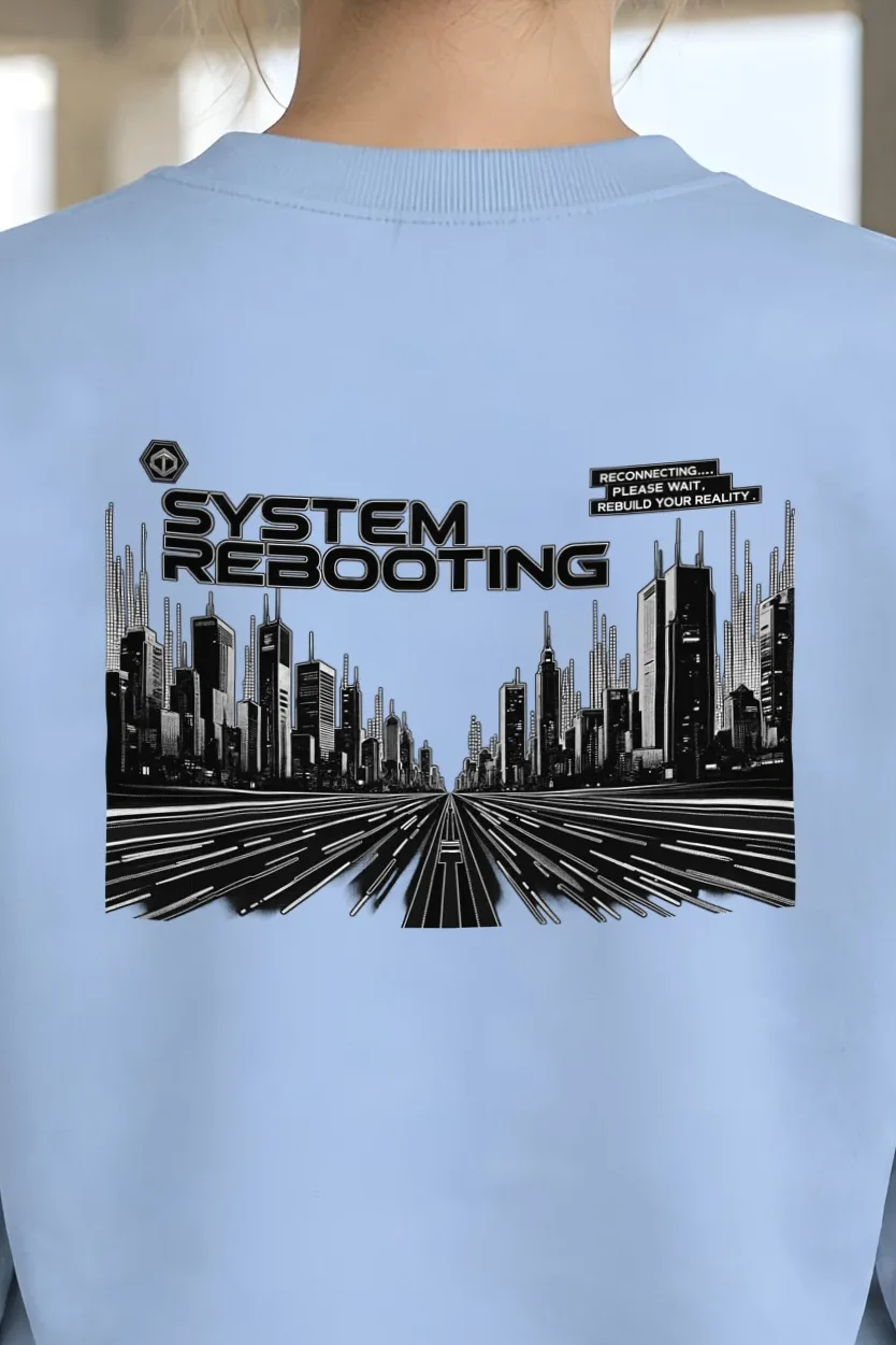 "Rebuild Your Reality" 1 Crewneck Sweatshirt - the graphic up close
