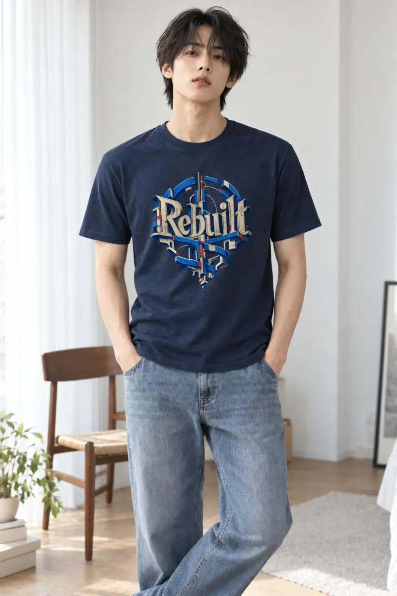 "Rebuilt" Heavyweight Unisex Crewneck T-shirt
