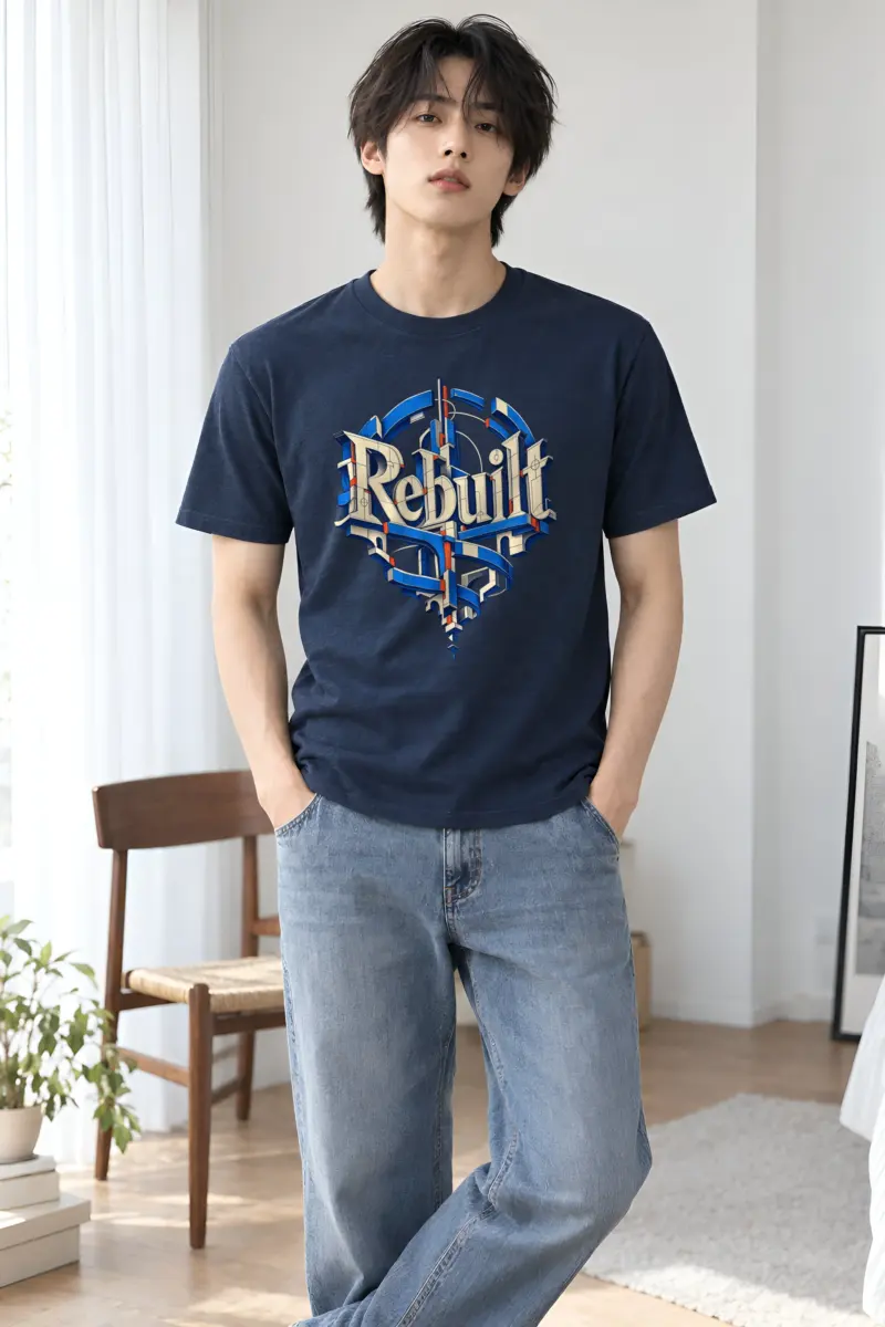 "Rebuilt" Heavyweight Unisex Crewneck T-shirt