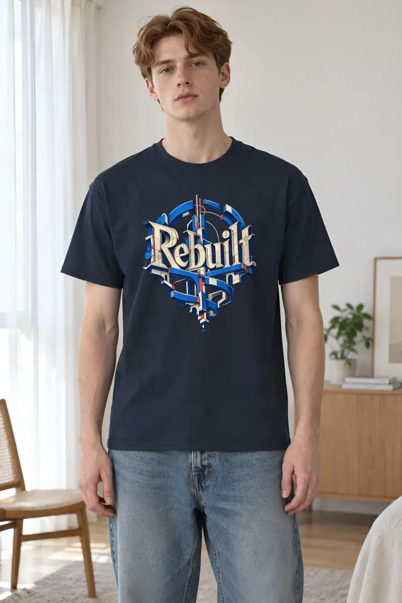 "Rebuilt" Heavyweight Unisex Crewneck T-shirt