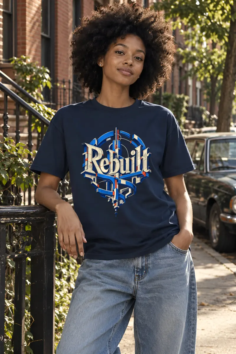 "Rebuilt" Heavyweight Unisex Crewneck T-shirt