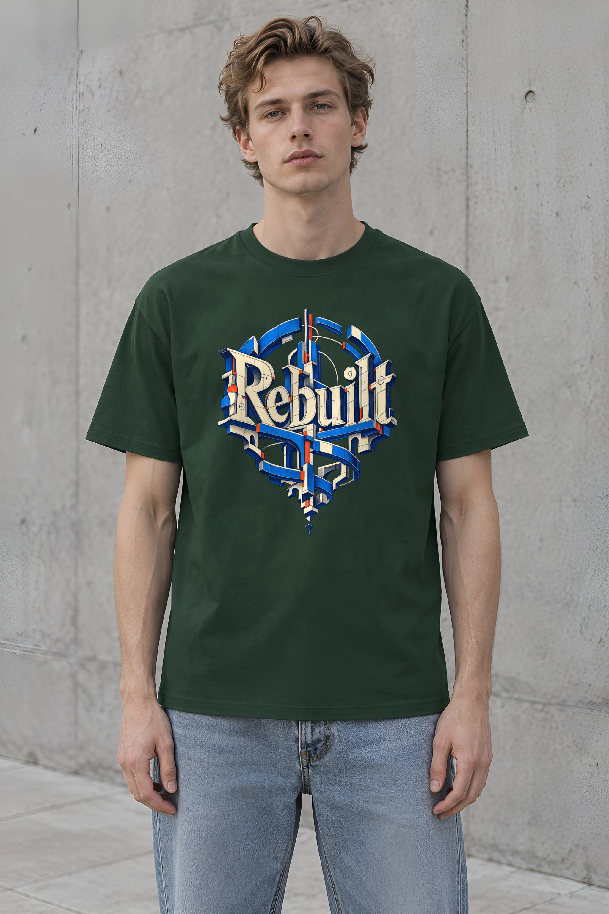 "Rebuilt" Heavyweight Unisex Crewneck T-shirt