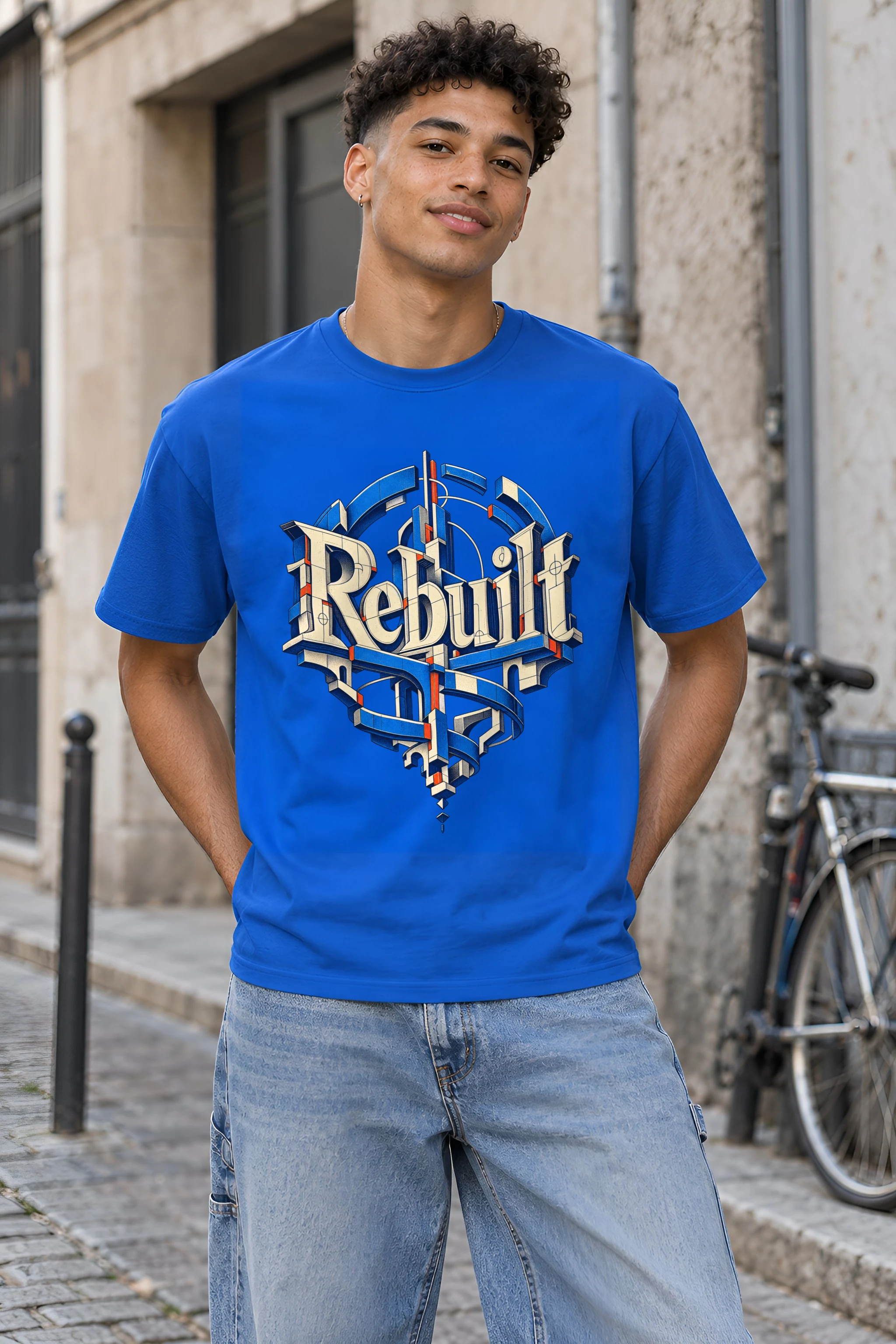 "Rebuilt" Heavyweight Unisex Crewneck T-shirt