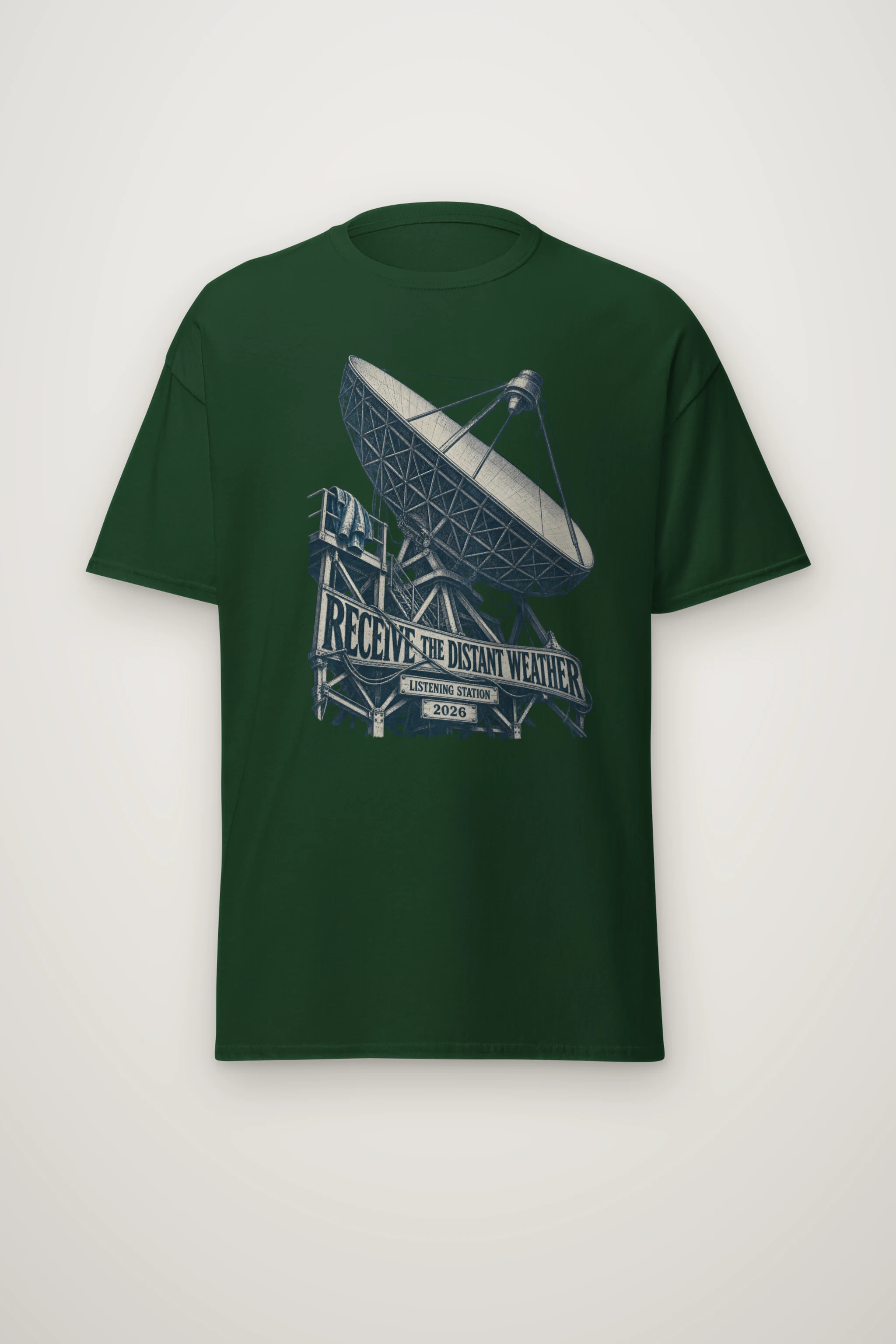 "Receive the Distant Weather" Heavyweight Unisex Crewneck T-shirt