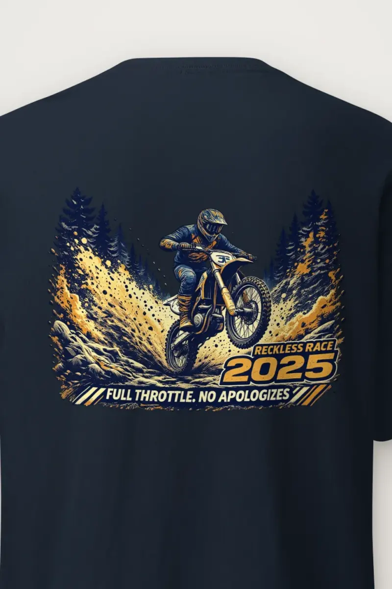 "Reckless Race" Heavyweight Unisex Crewneck T-shirt
