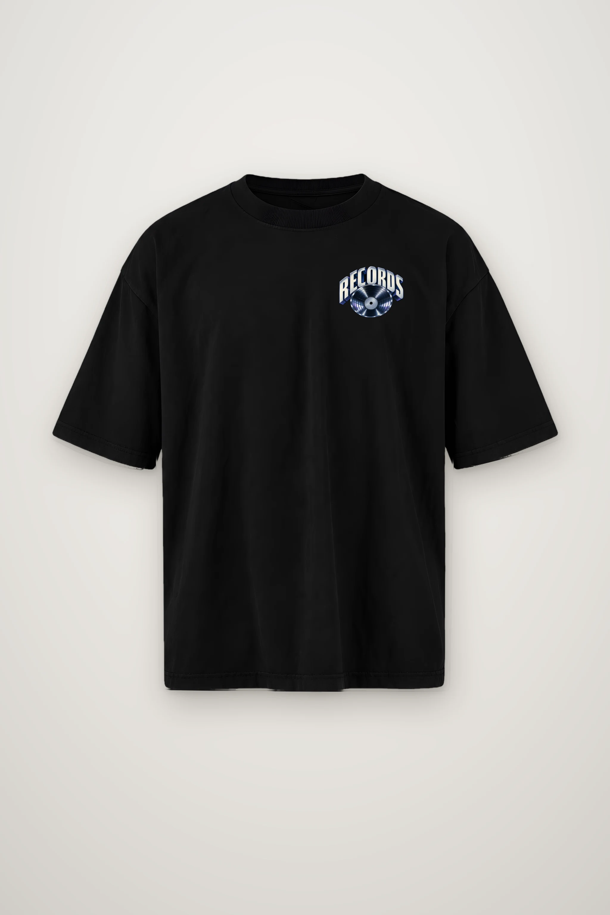 "Records Need Their Own Room" Men's Oversized Heavyweight Crewneck T-Shirt