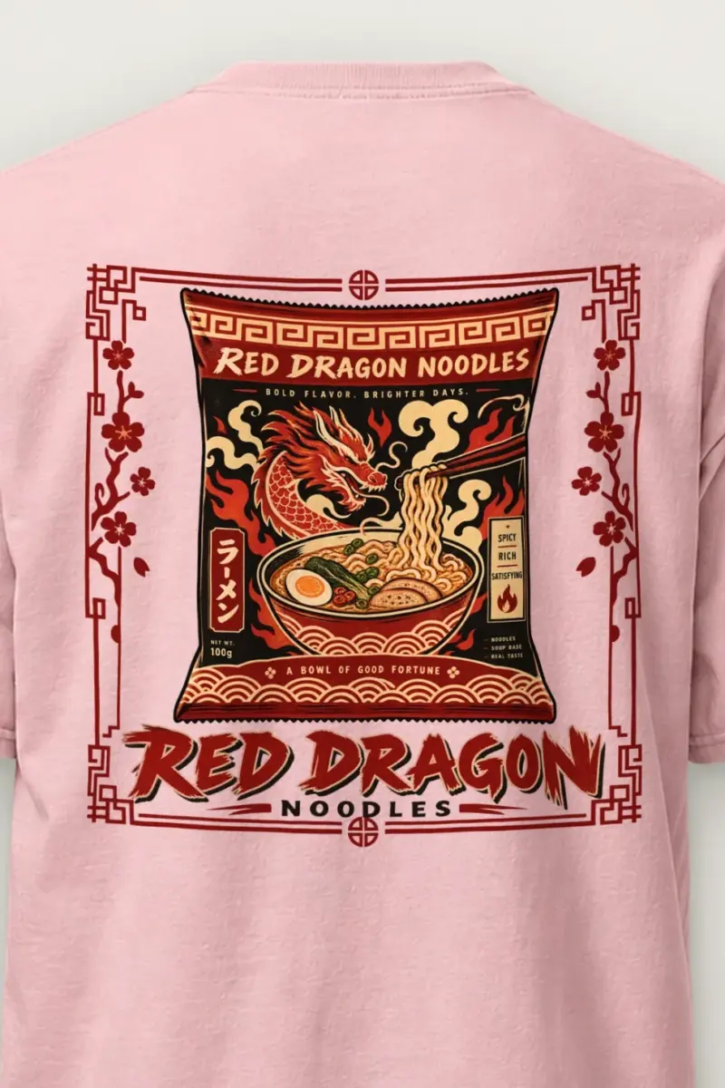 "Red Dragon Noodles" Heavyweight Unisex Crewneck T-shirt