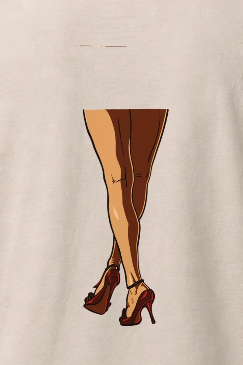 "Red Heel Sketch" Heavyweight Unisex Crewneck T-shirt