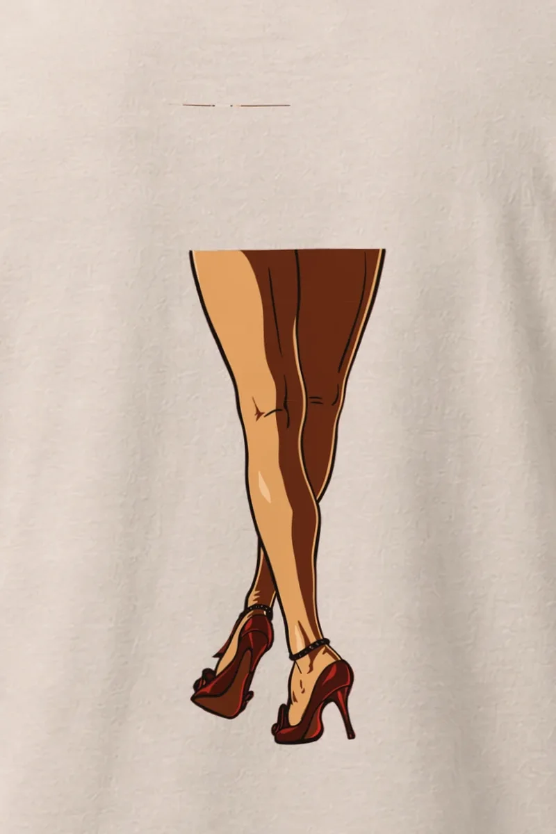 "Red Heel Sketch" Heavyweight Unisex Crewneck T-shirt