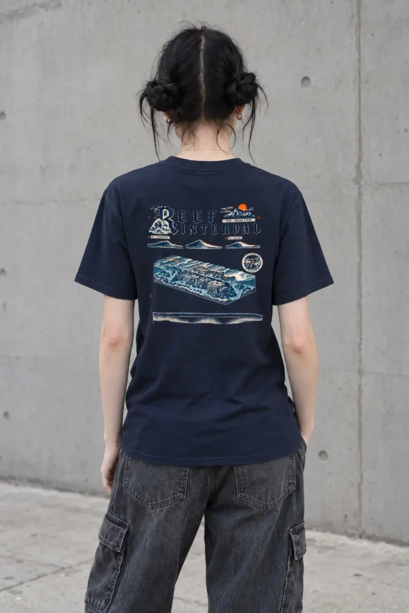 "Reef Interval" Heavyweight Unisex Crewneck T-shirt