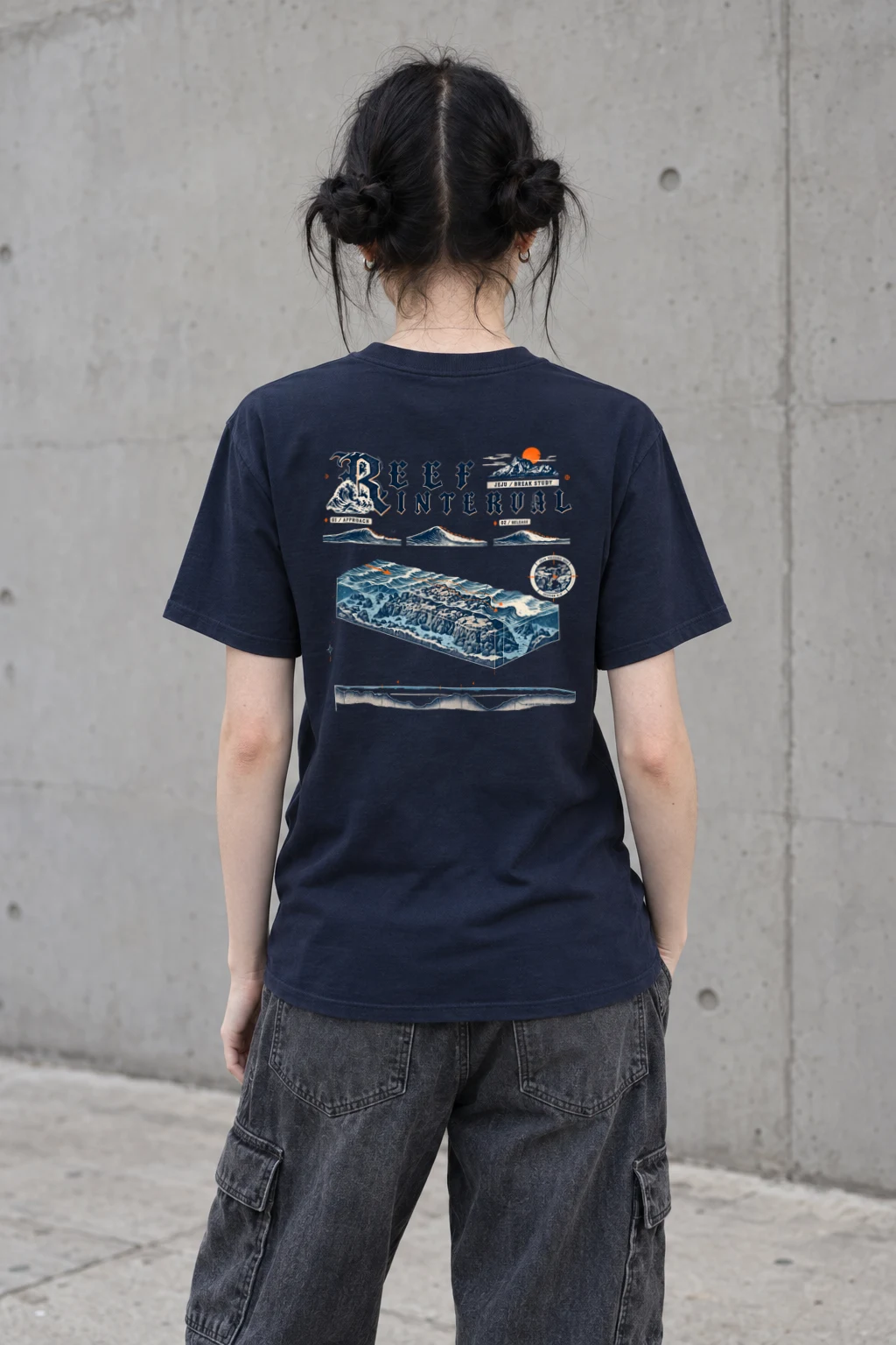 "Reef Interval" Heavyweight Unisex Crewneck T-shirt