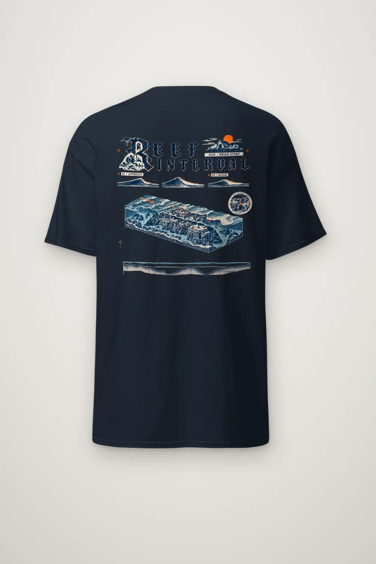 "Reef Interval" Heavyweight Unisex Crewneck T-shirt