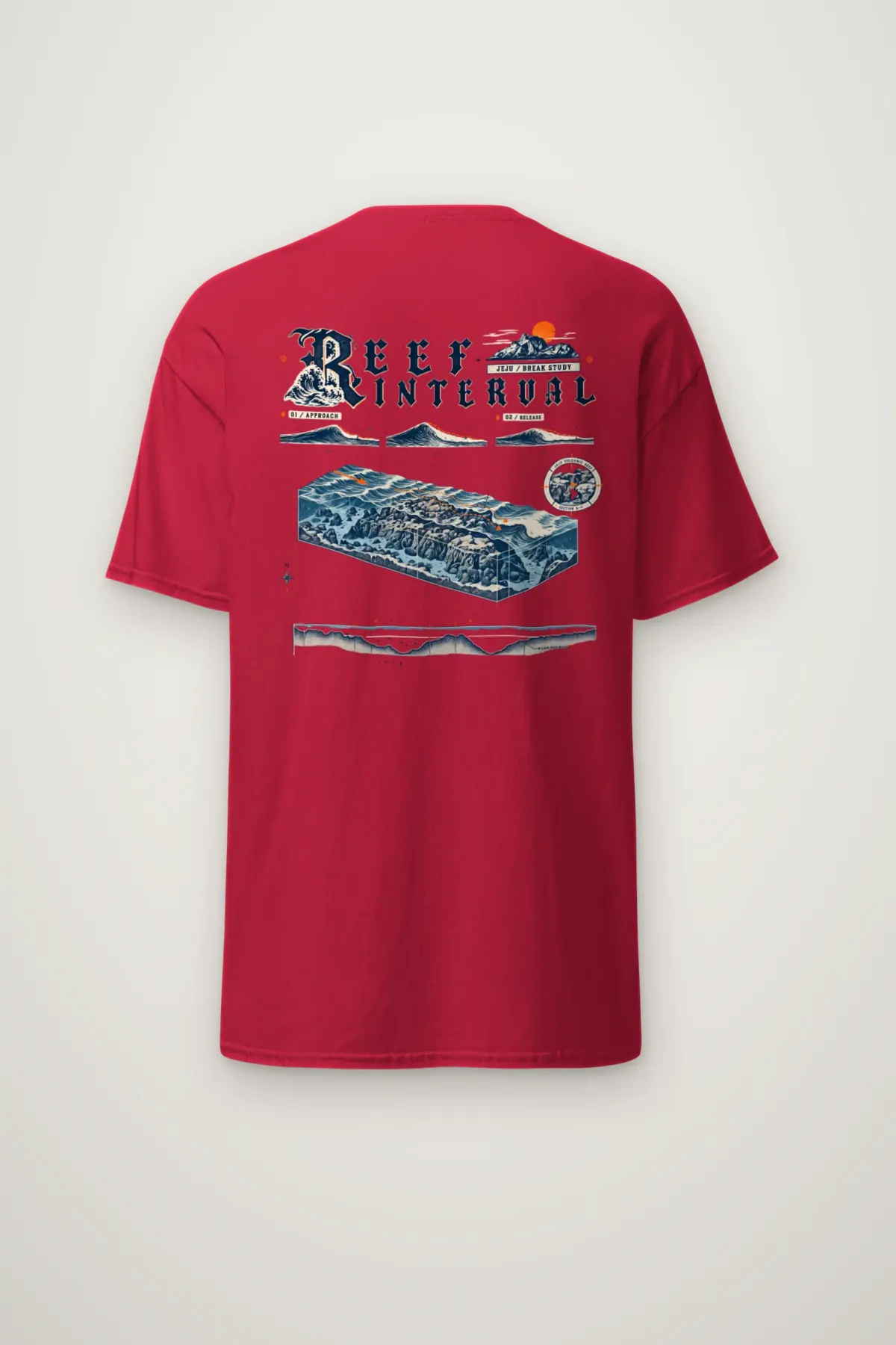 "Reef Interval" Heavyweight Unisex Crewneck T-shirt