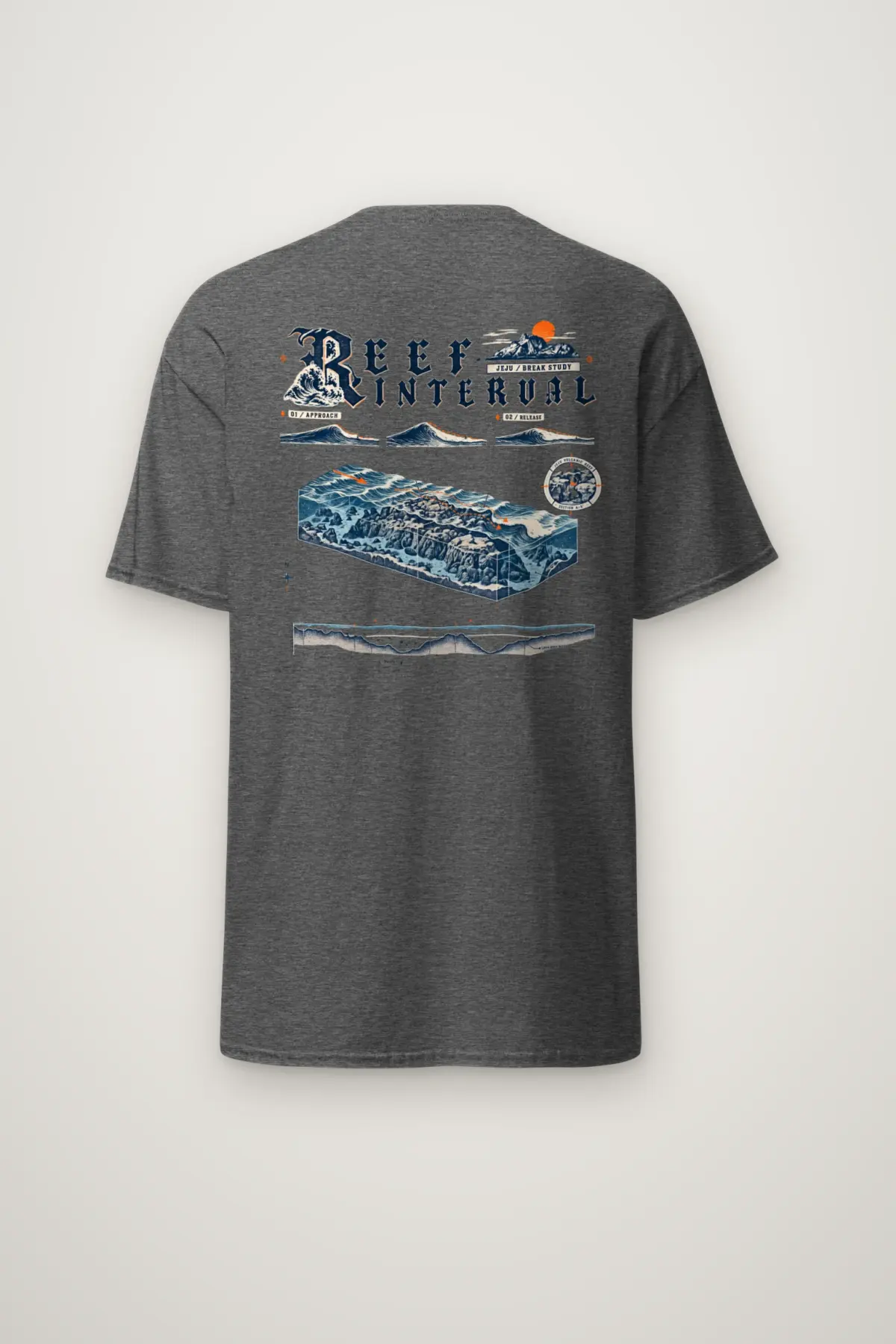 "Reef Interval" Heavyweight Unisex Crewneck T-shirt