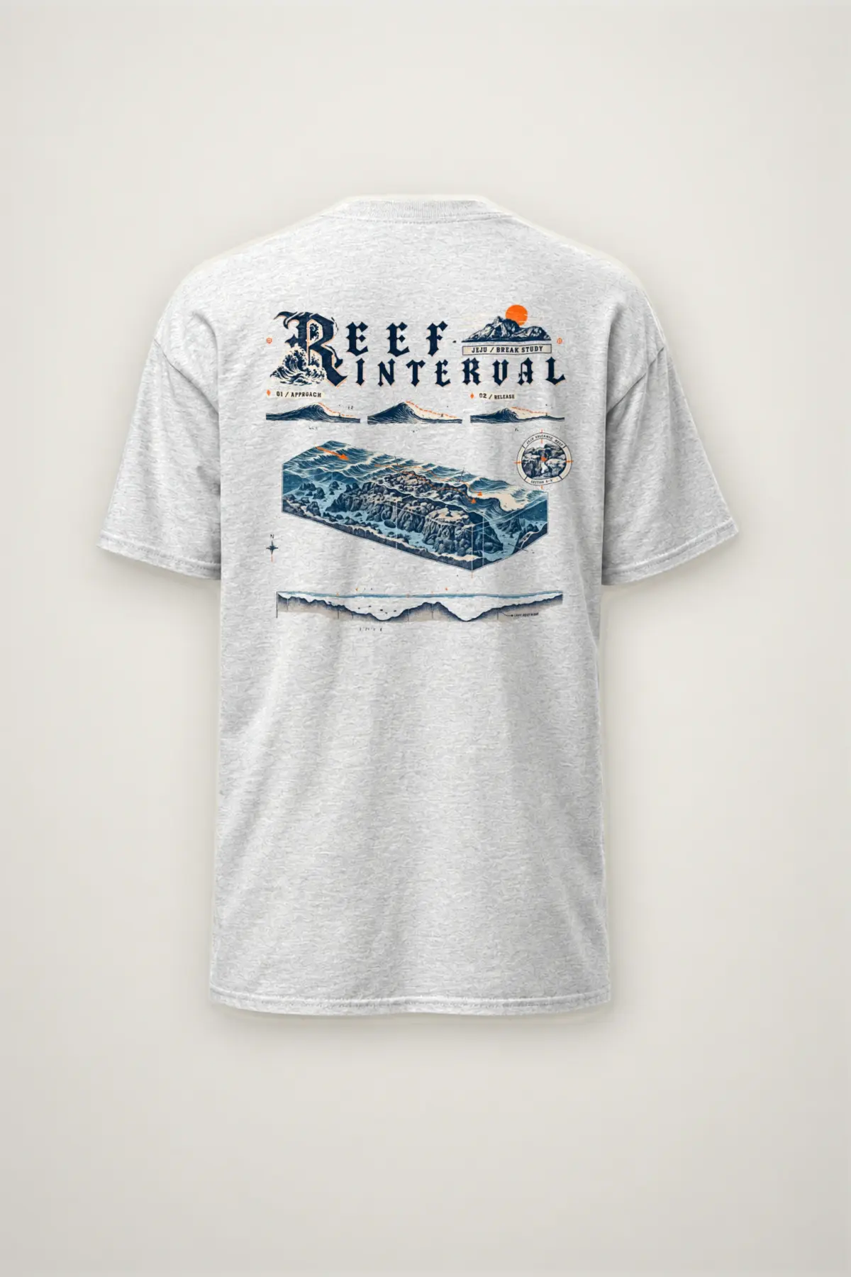 "Reef Interval" Heavyweight Unisex Crewneck T-shirt
