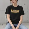 "Rejoice Evermore. 1 Thessalonians 5 16" Heavyweight Unisex Crewneck T-shirt