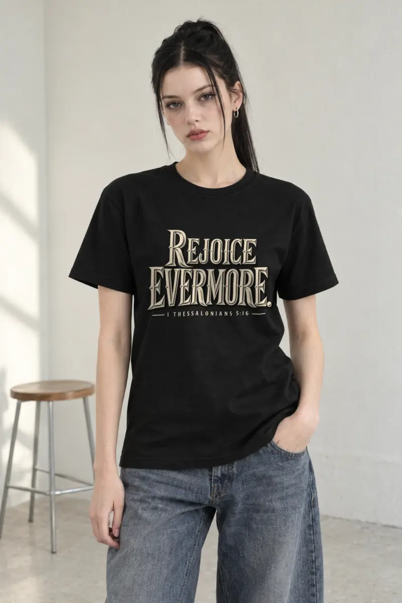 "Rejoice Evermore" Heavyweight Unisex Crewneck T-shirt