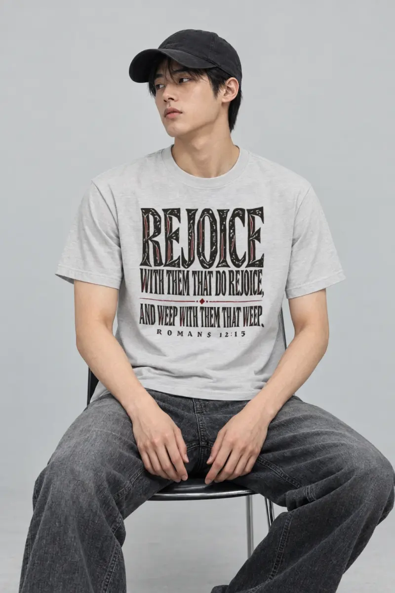 "Rejoice With Them That Do Rejoice" Heavyweight Unisex Crewneck T-shirt