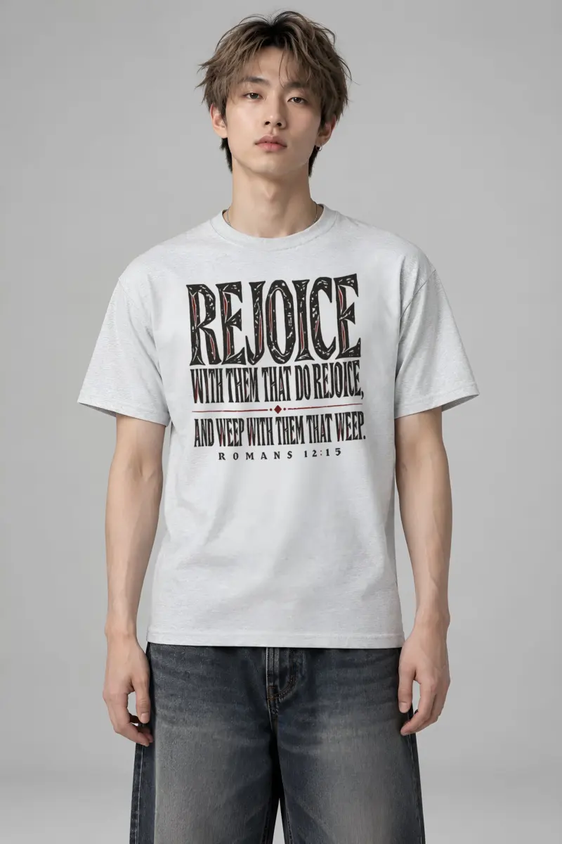 "Rejoice With Them That Do Rejoice" Heavyweight Unisex Crewneck T-shirt