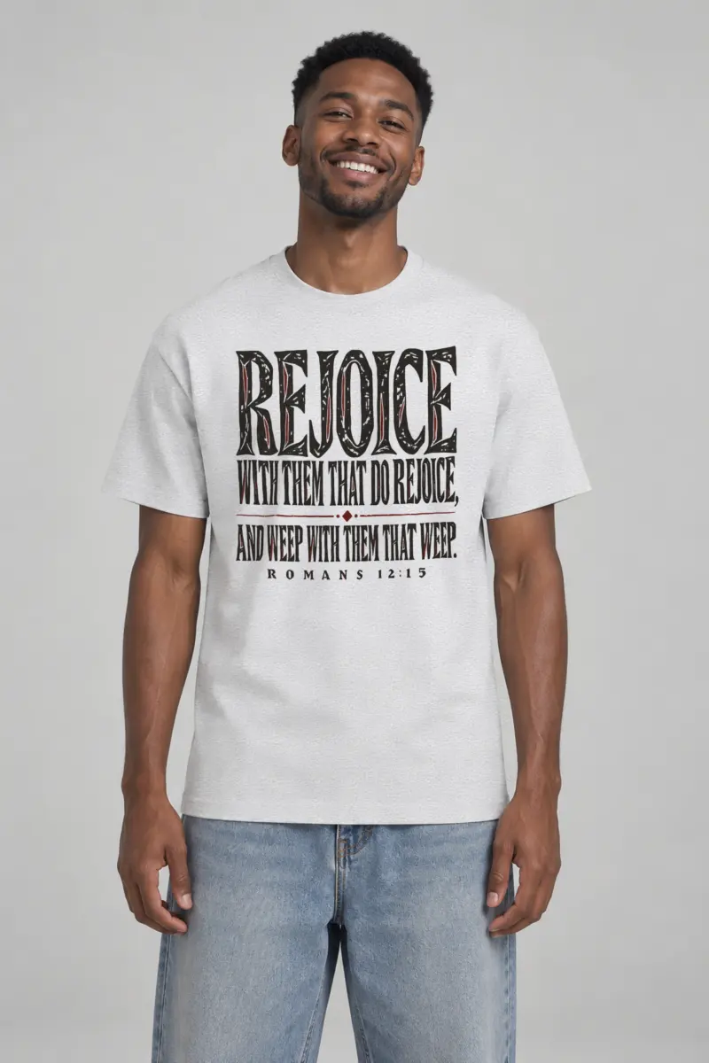 "Rejoice With Them That Do Rejoice" Heavyweight Unisex Crewneck T-shirt