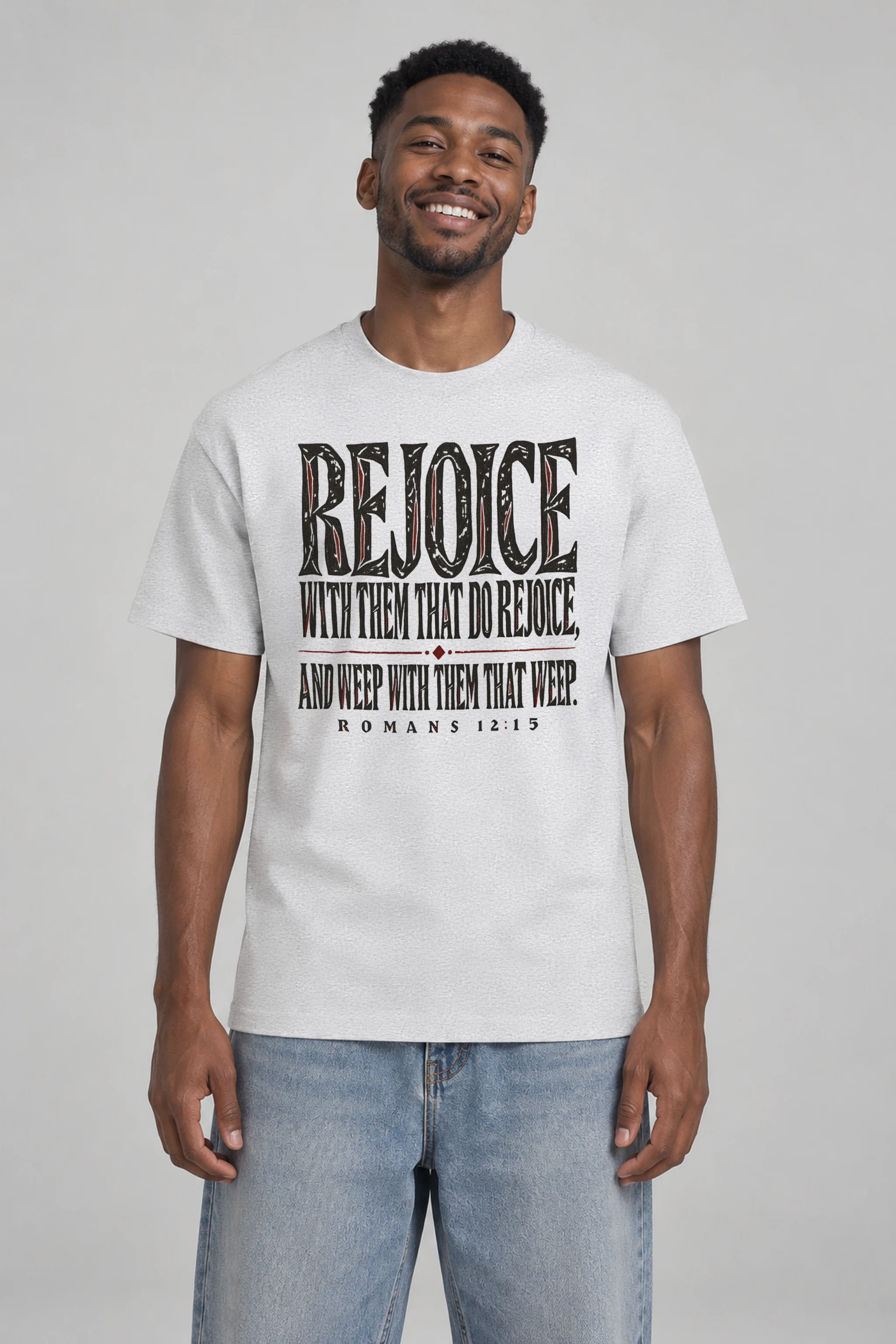 "Rejoice With Them That Do Rejoice" Heavyweight Unisex Crewneck T-shirt