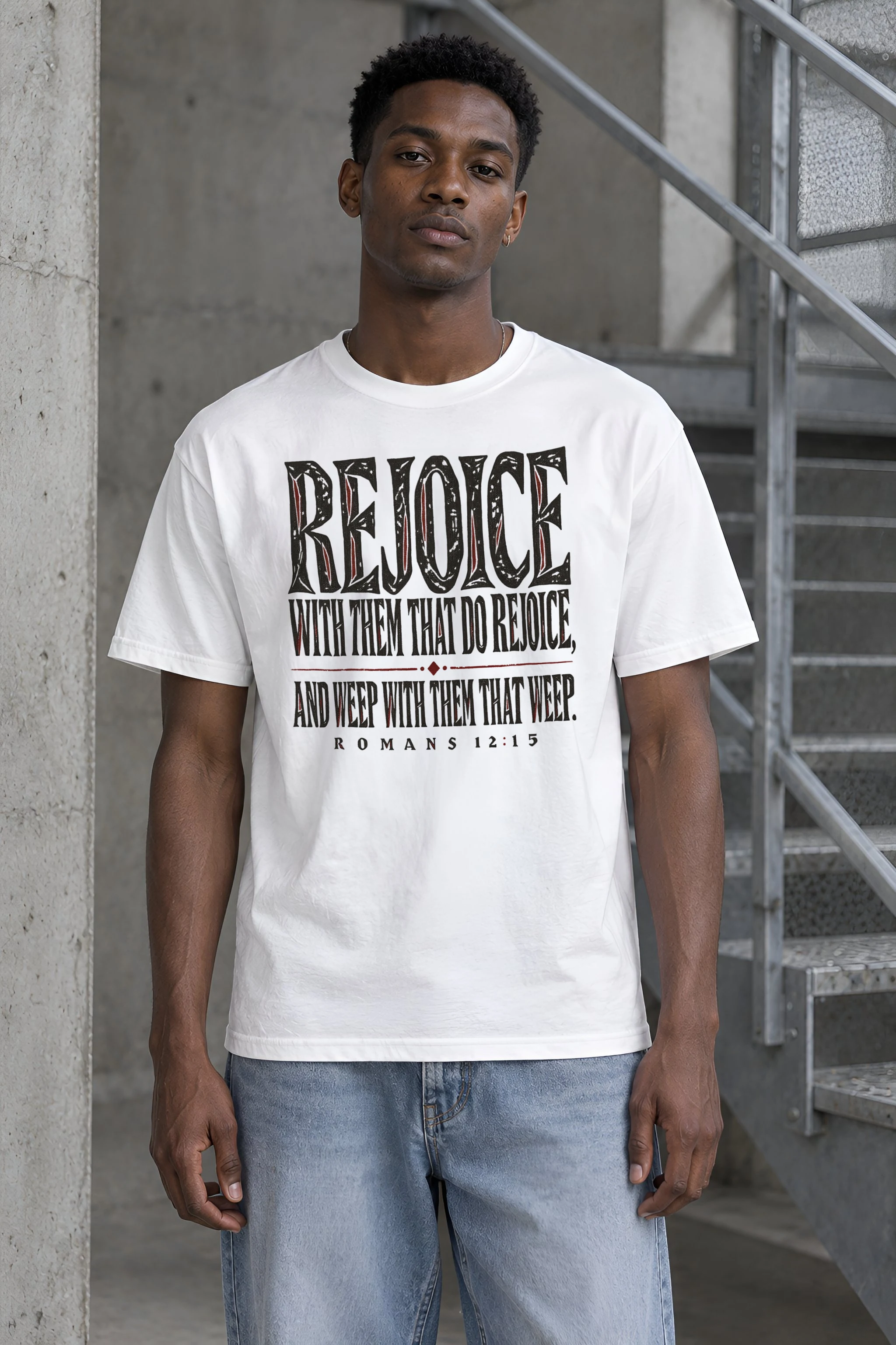"Rejoice With Them That Do Rejoice" Heavyweight Unisex Crewneck T-shirt