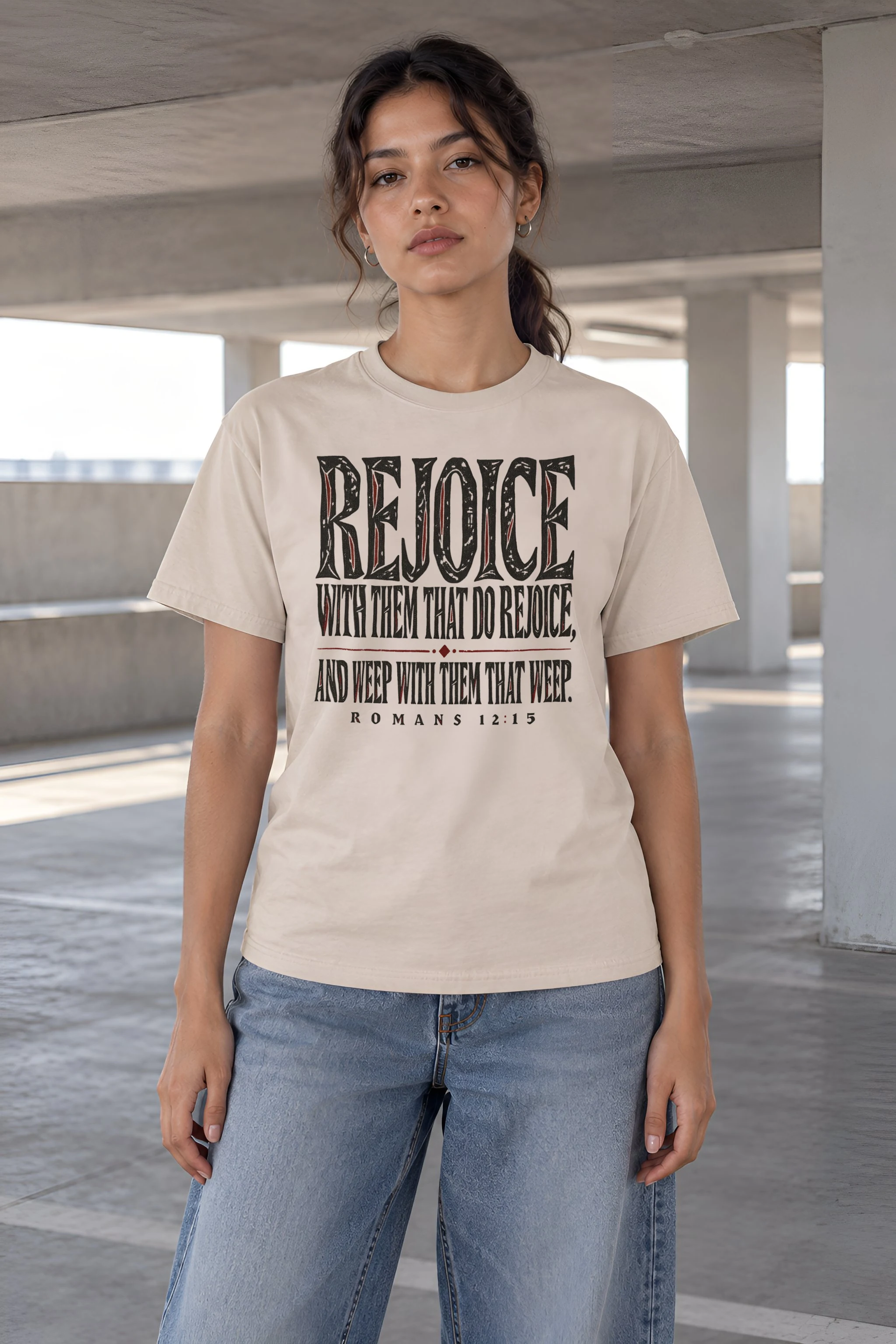 "Rejoice With Them That Do Rejoice" Heavyweight Unisex Crewneck T-shirt