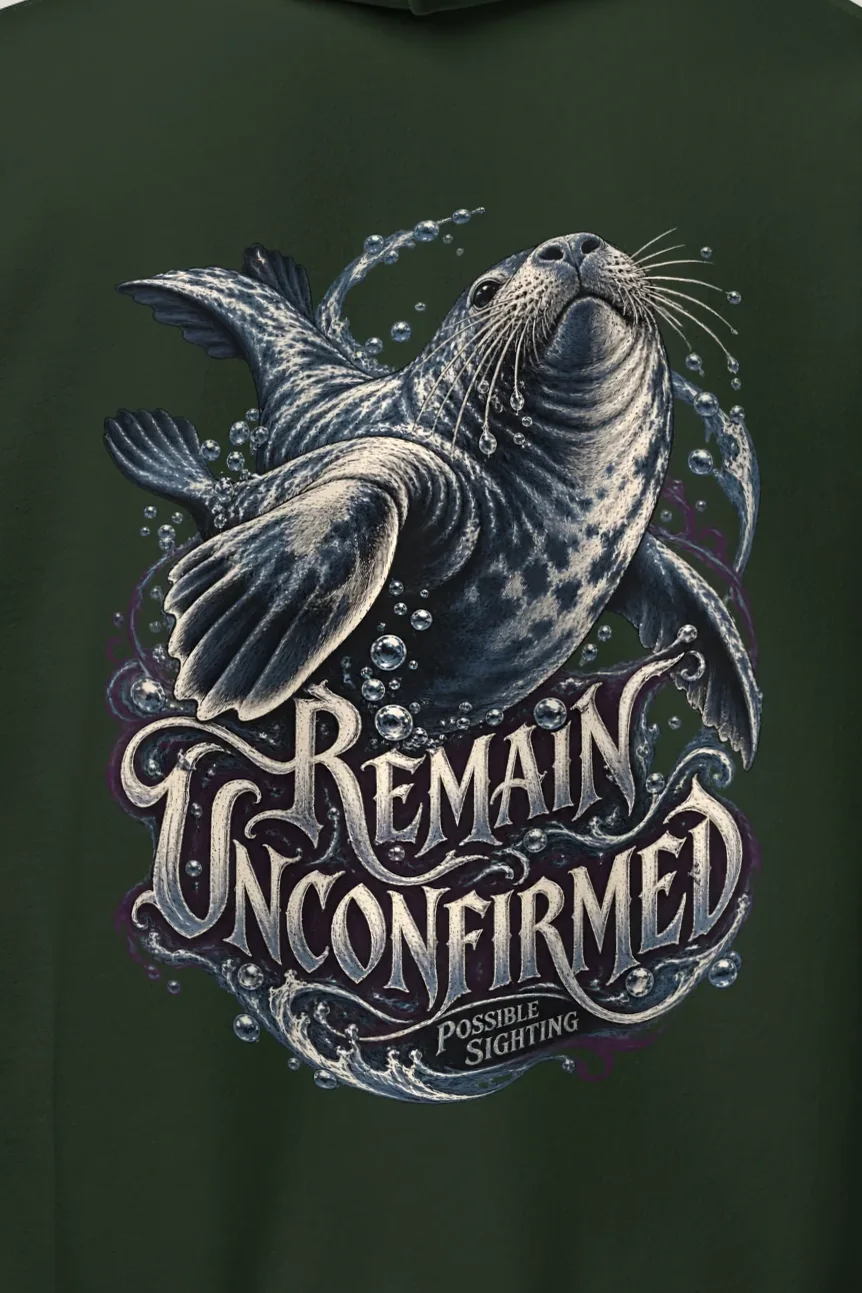 "Remain Unconfirmed" Heavy Blend Unisex Pullover Hoodie - the graphic up close