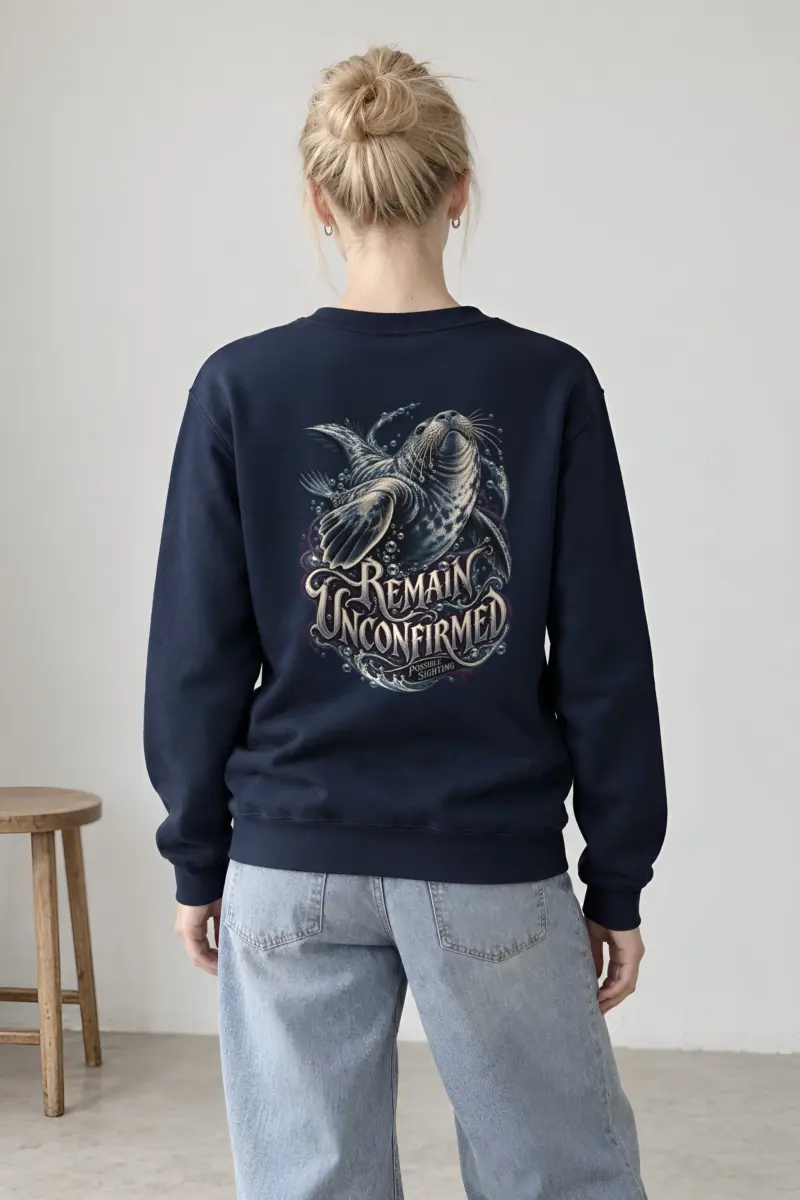 "Remain Unconfirmed Seal" Heavy Blend Unisex Crewneck Sweatshirt