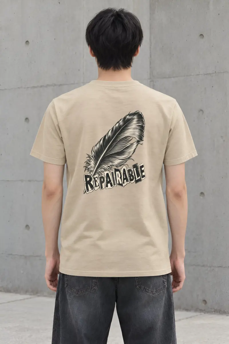 “Repairable Feather” Heavyweight Unisex Crewneck T-shirt