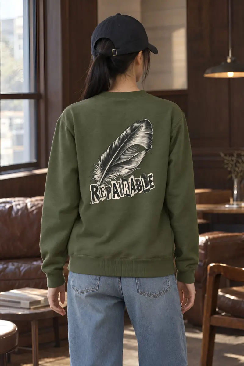 "Repairable Feather Sweatshirt" Heavy Blend Unisex Crewneck Sweatshirt