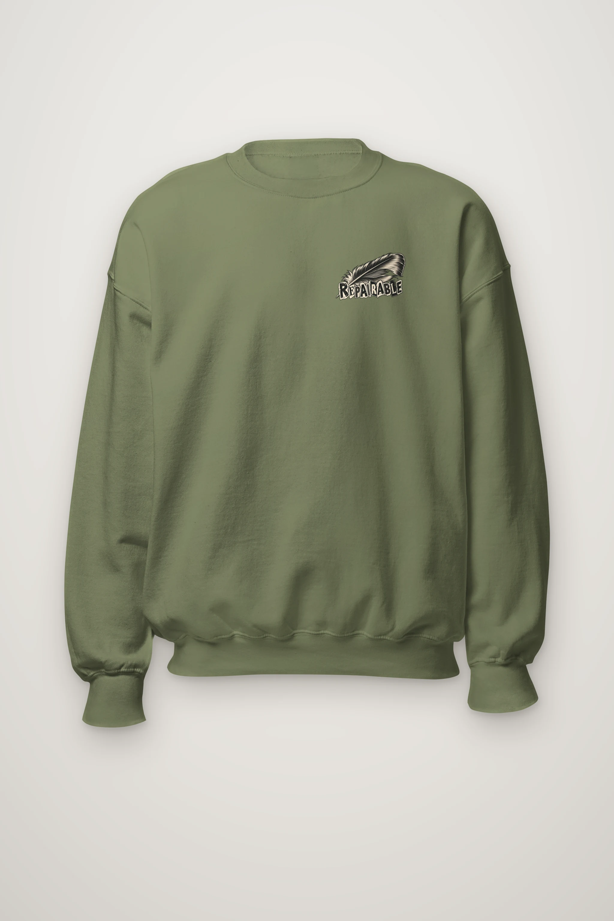 "Repairable Feather Sweatshirt" Heavy Blend Unisex Crewneck Sweatshirt