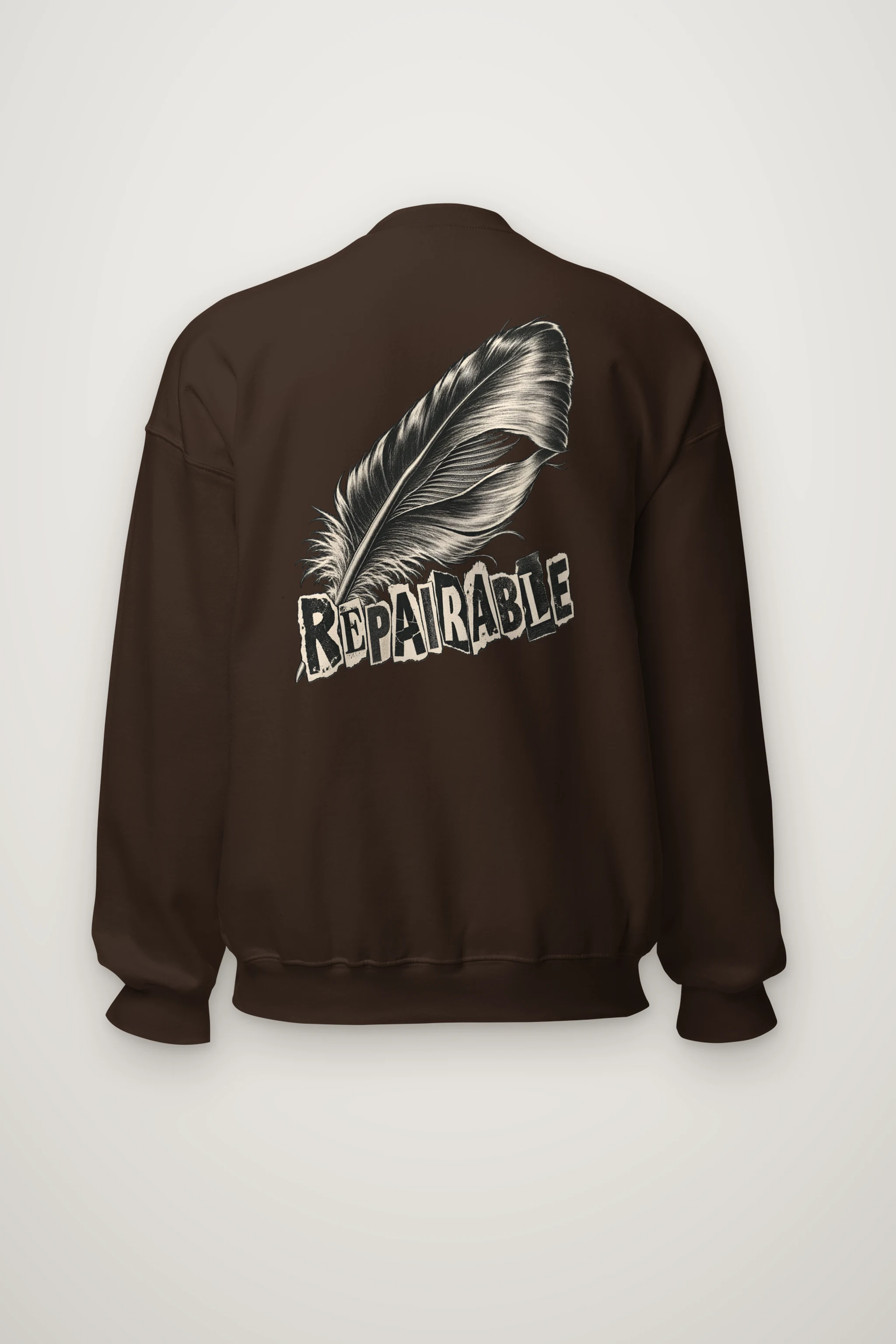 "Repairable Feather Sweatshirt" Heavy Blend Unisex Crewneck Sweatshirt