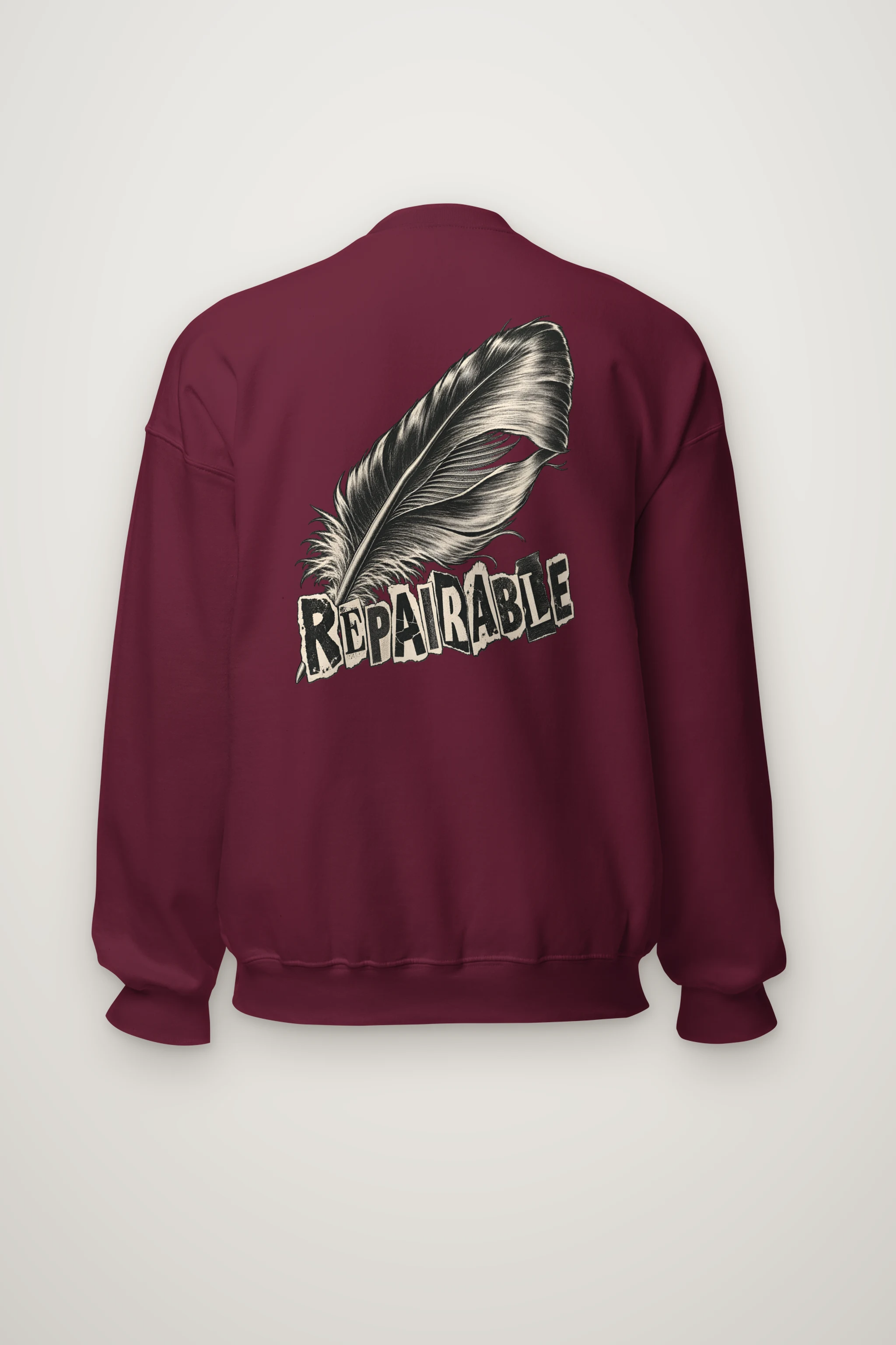 "Repairable Feather Sweatshirt" Heavy Blend Unisex Crewneck Sweatshirt