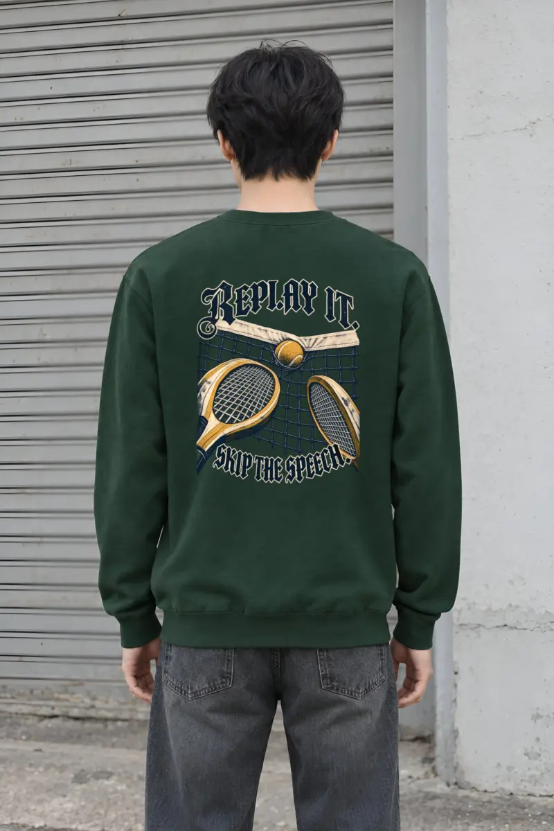 “Replay It Skip The Speech” Heavy Blend Unisex Crewneck Sweatshirt
