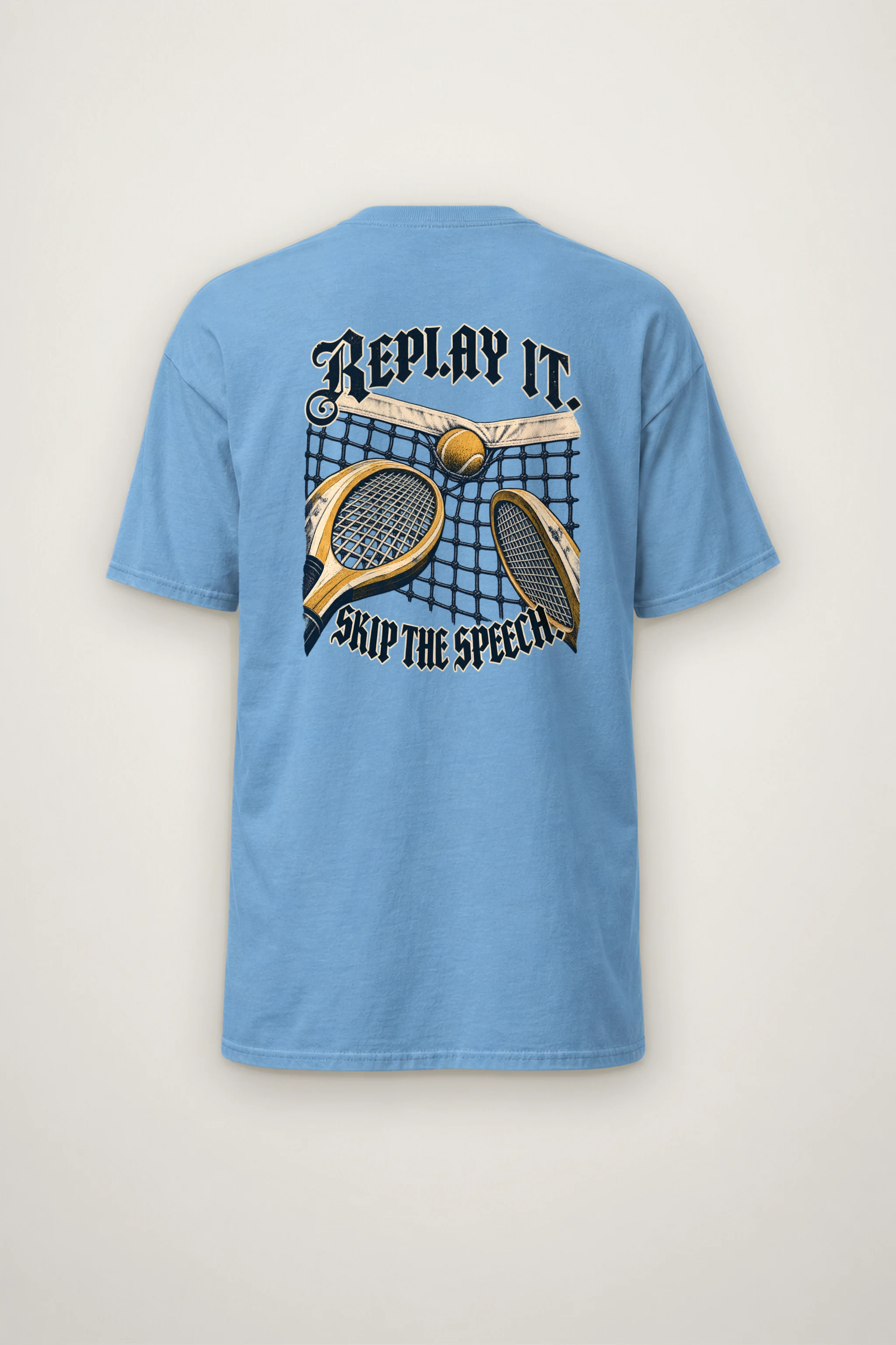 "Replay It Skip the Speech" Heavyweight Unisex Crewneck T-shirt