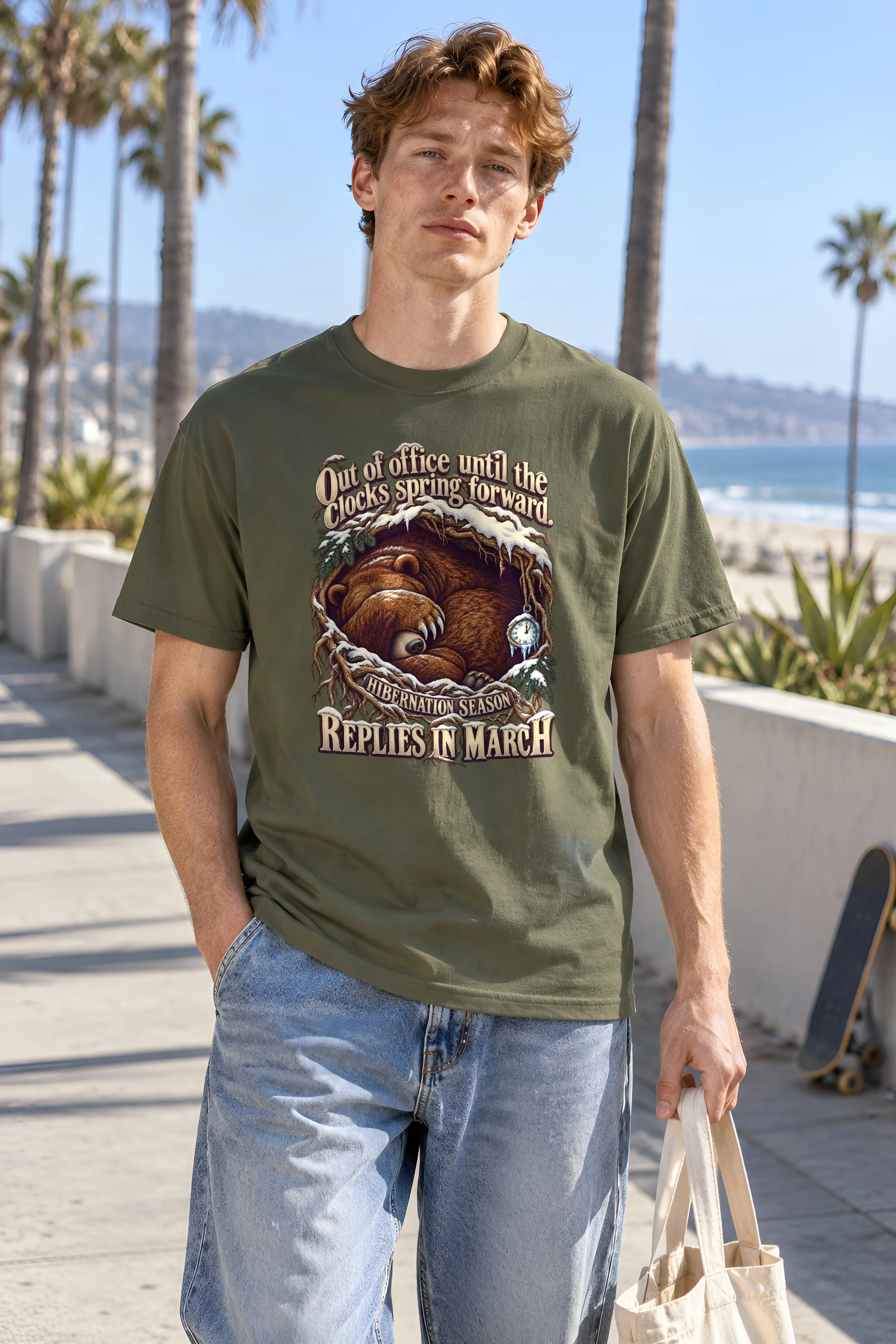 "Replies In March" Heavyweight Unisex Crewneck T-shirt