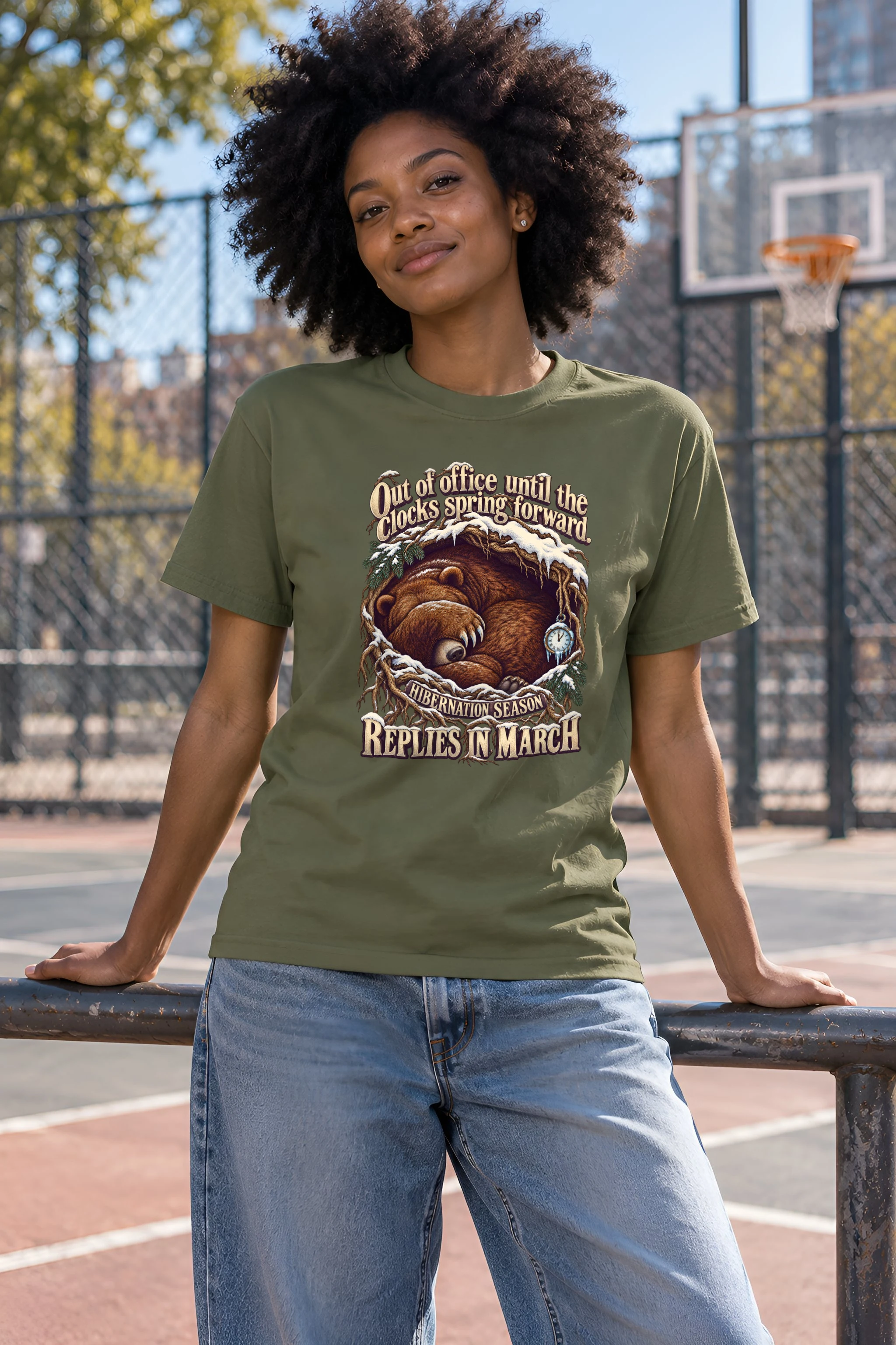 "Replies In March" Heavyweight Unisex Crewneck T-shirt