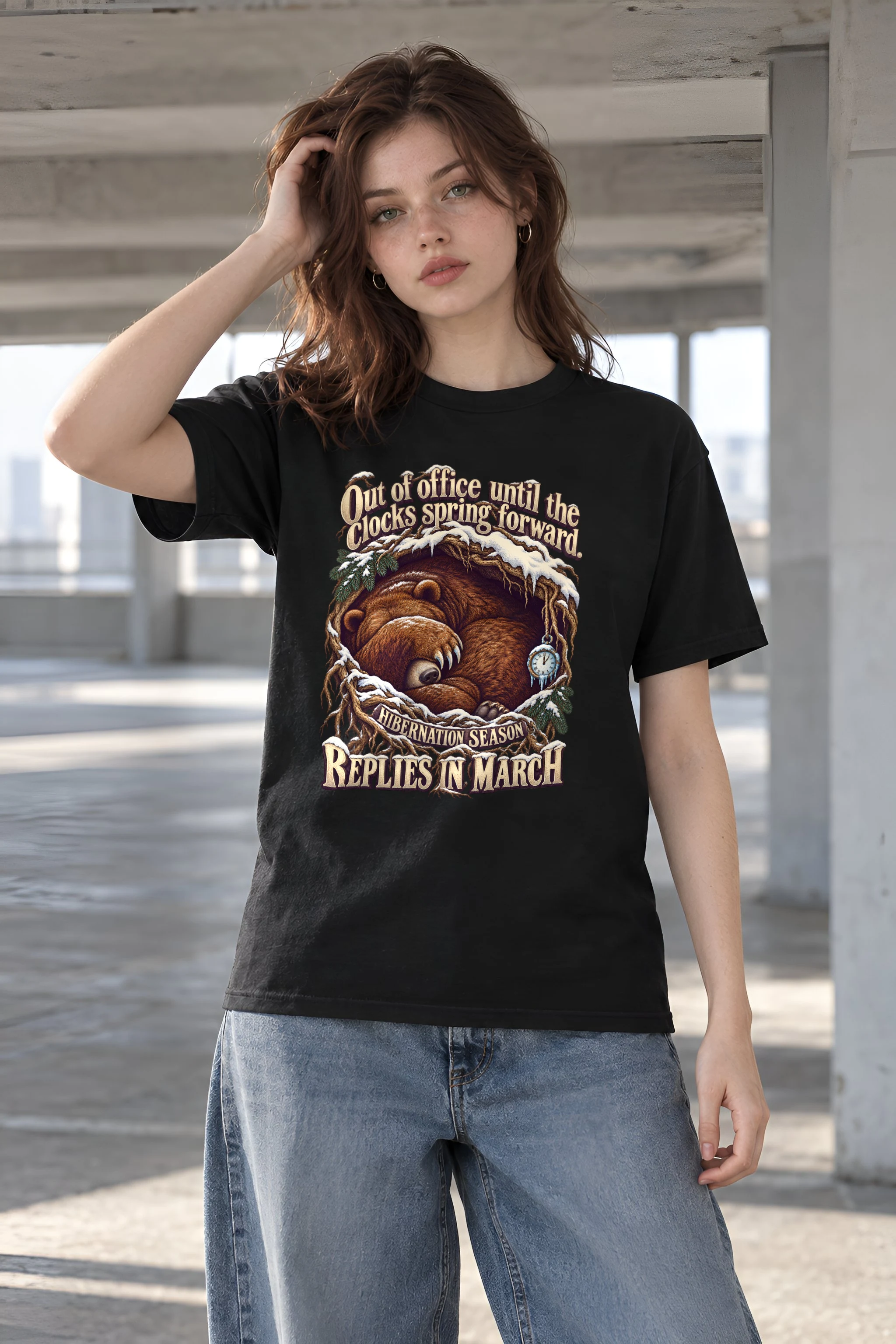 "Replies In March" Heavyweight Unisex Crewneck T-shirt