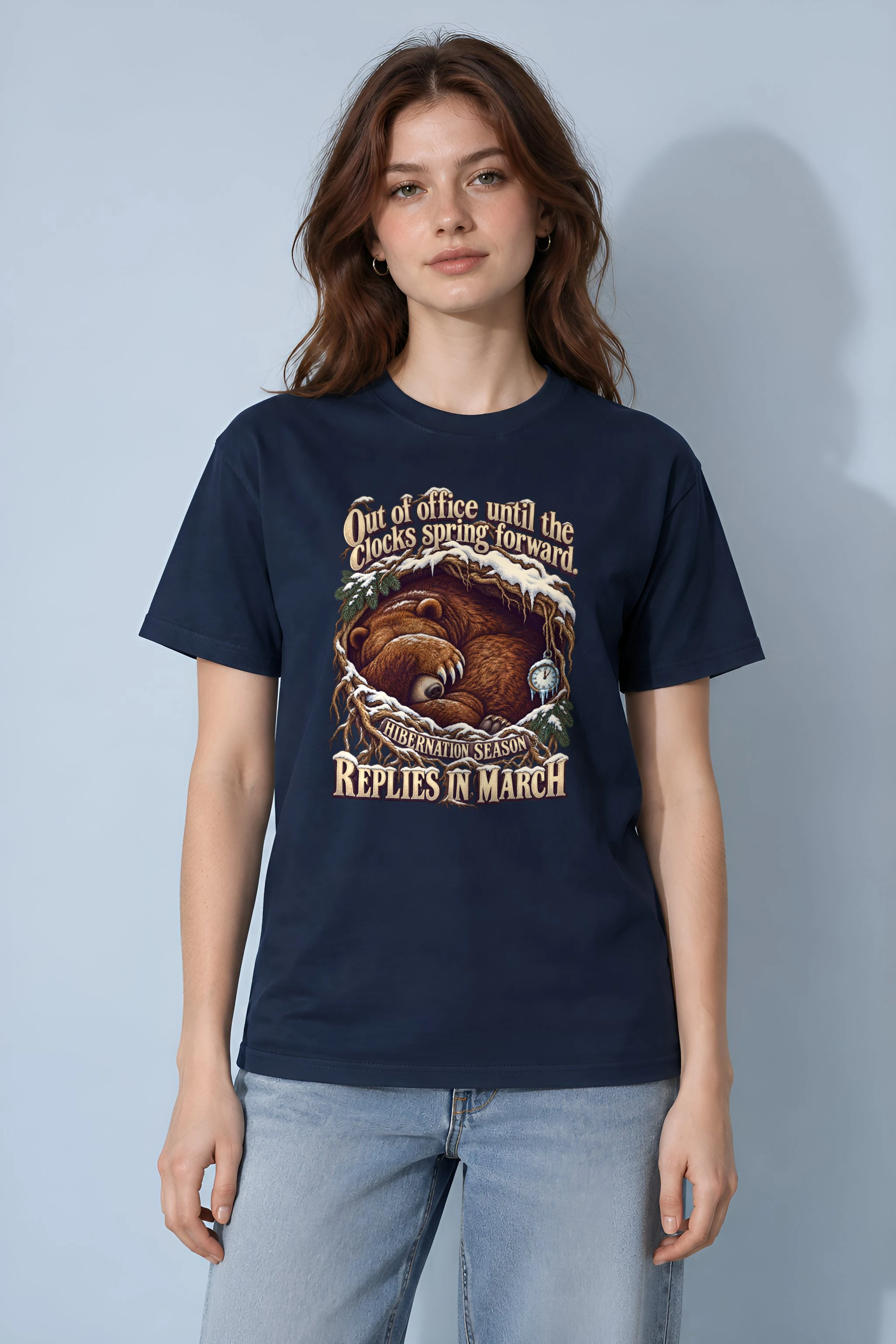 "Replies In March" Heavyweight Unisex Crewneck T-shirt